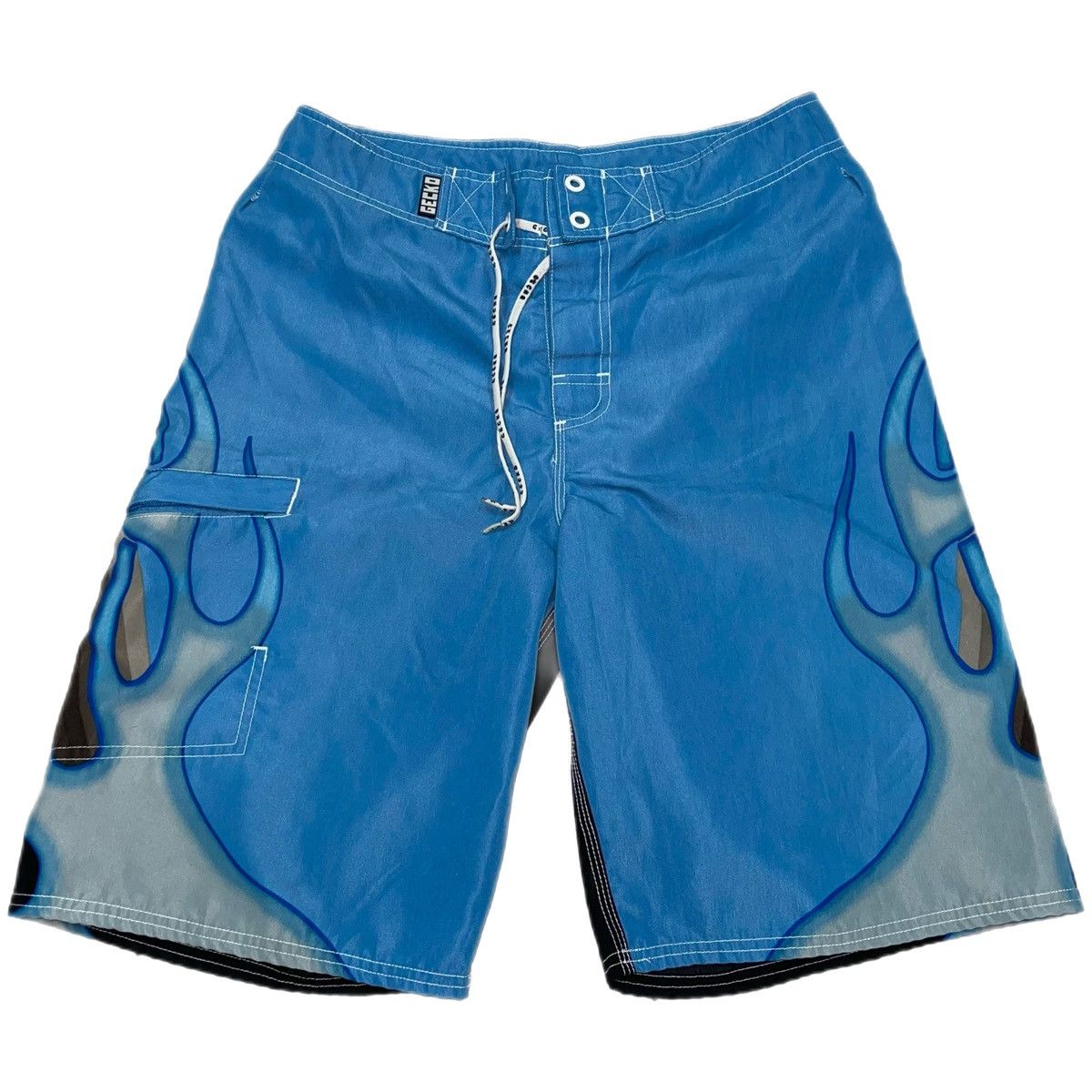 Gecko Hawaii Blue Flame Water Shorts