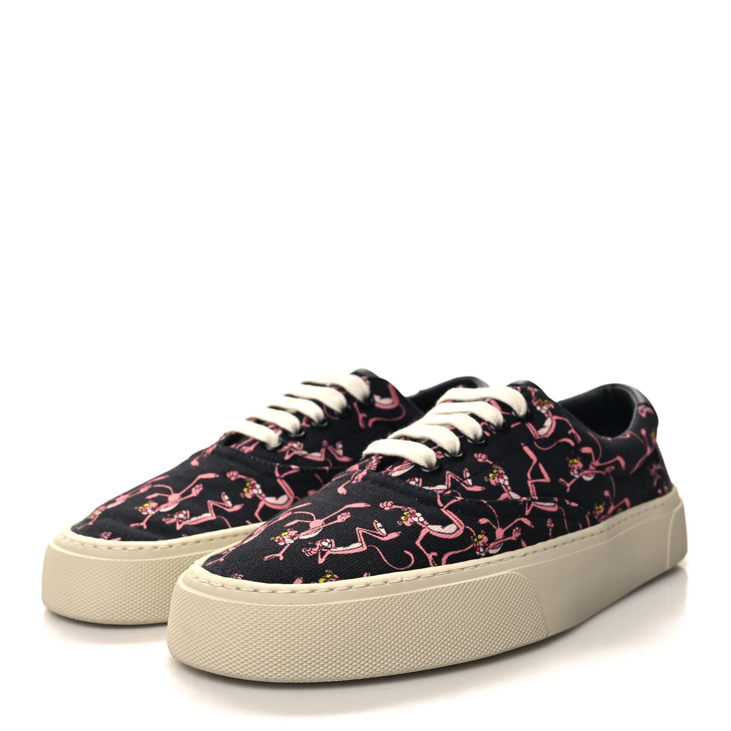 Hedi Slimane × Saint Laurent Paris RARE! Saint Laurent Canvas Pink Panther Venice Sneakers - 39 Size US 8 / IT 38 - 3 Thumbnail