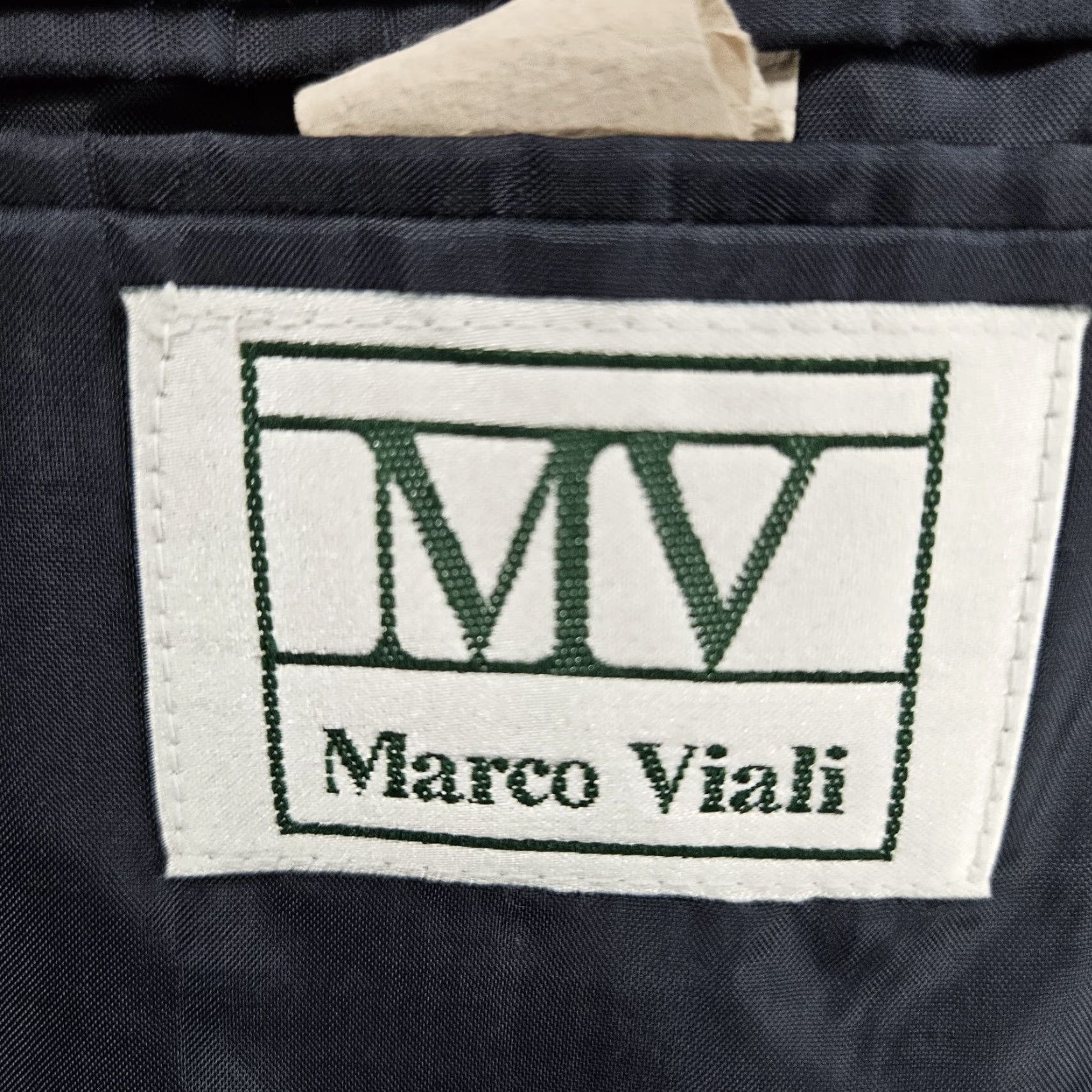 Vintage Marco Viali Black Pinstriped 3 Button Ventless Notch Blazer Sport Coat 42R Mens Jacket Coat Suit Jacket 2 Piece Size 42R - 3 Thumbnail