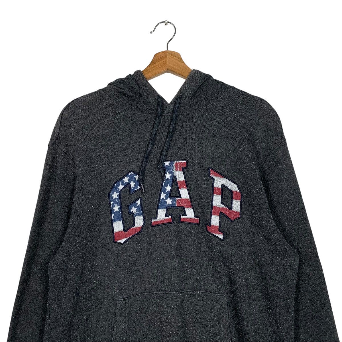 Gap Vintage Gap USA Flag Big Logo Hoodie Size US M / EU 48-50 / 2 - 11 Thumbnail
