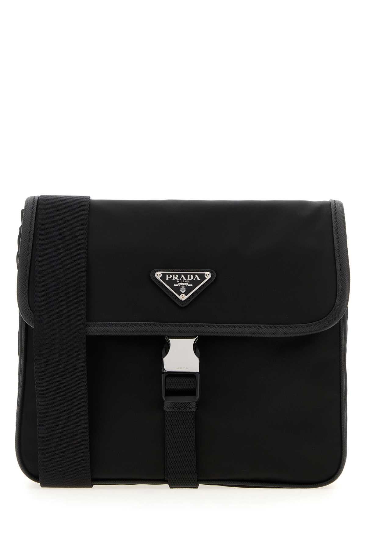 Black Re-Nylon Crossbody Bag