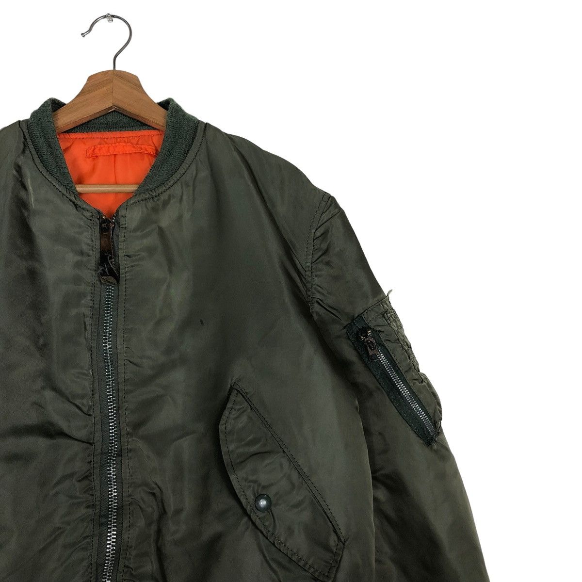 Alpha Industries 🔥RIOT RIOT VINTAGE BOMBER JACKET MA-1 USA BUZZ RICKSONS Size US M / EU 48-50 / 2 - 6 Thumbnail