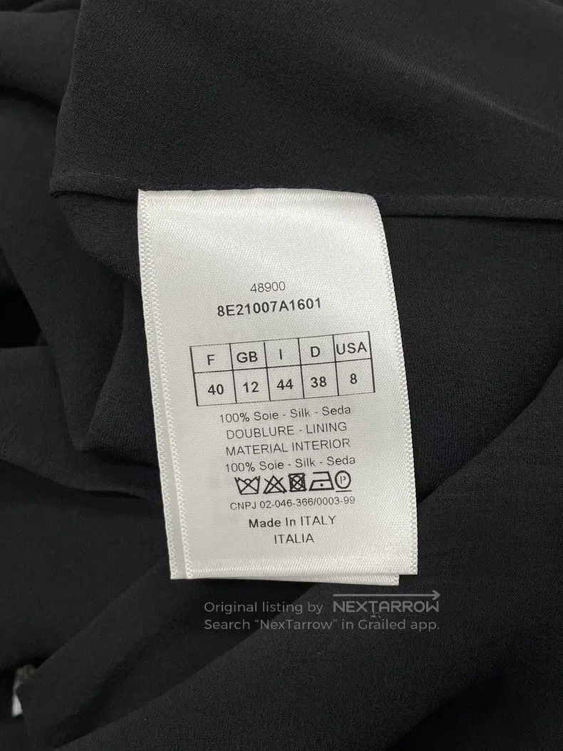Dior Dior Black V-neck lacing silk dress Size S / US 4 / IT 40 - 5 Thumbnail