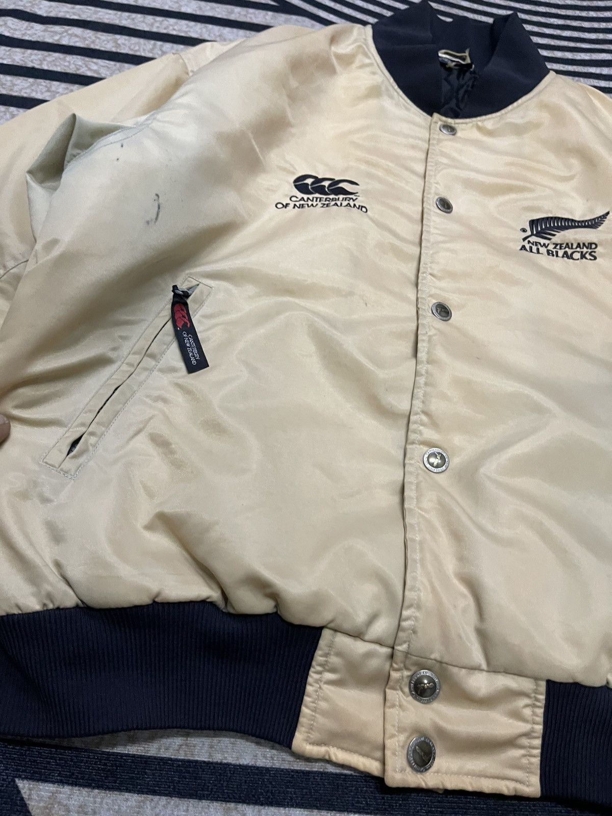 Canterbury of New Zealand 90s CANTERBURY OF NEW ZEALAND ALL BLACK STEINLAGER BOMBER Size US XL / EU 56 / 4 - 6 Thumbnail