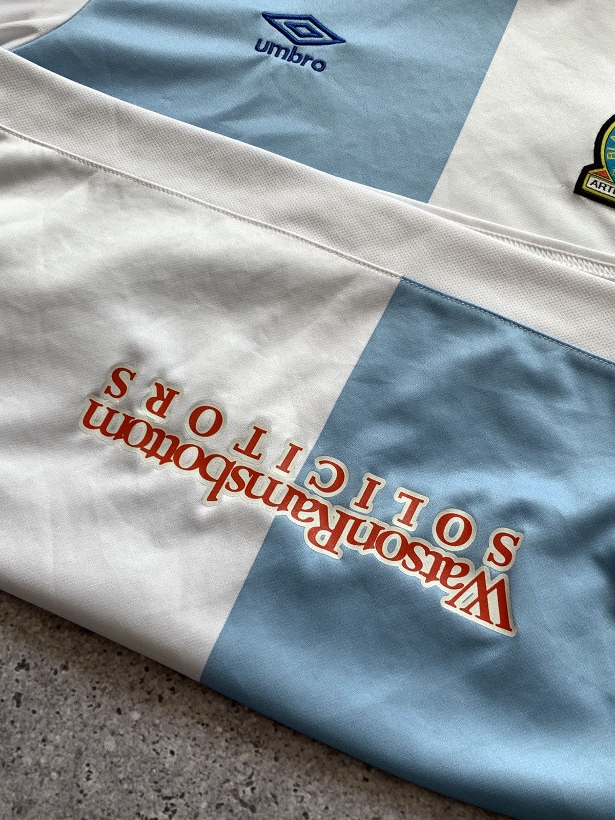 Umbro 🔥UMBRO BLACKBURN ROVERS 2018/19 AWAY SOCCER JERSEY SHIRT Size US XL / EU 56 / 4 - 7 Thumbnail