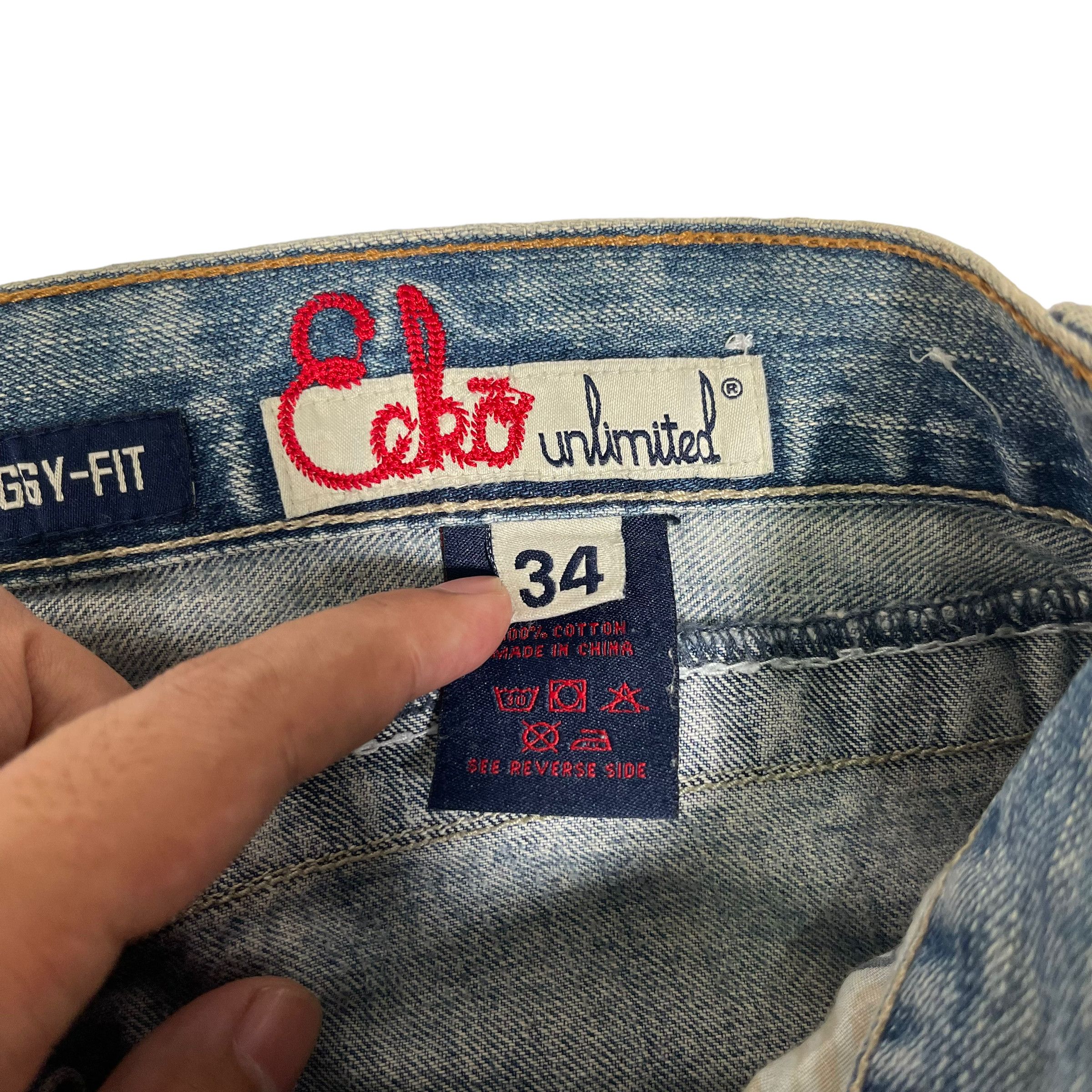 Ecko Unltd. × JNCO Ecko Unlimited Baggy Skater Vintage Y2K Sick Denim Pants Size US 34 / EU 50 - 8 Thumbnail