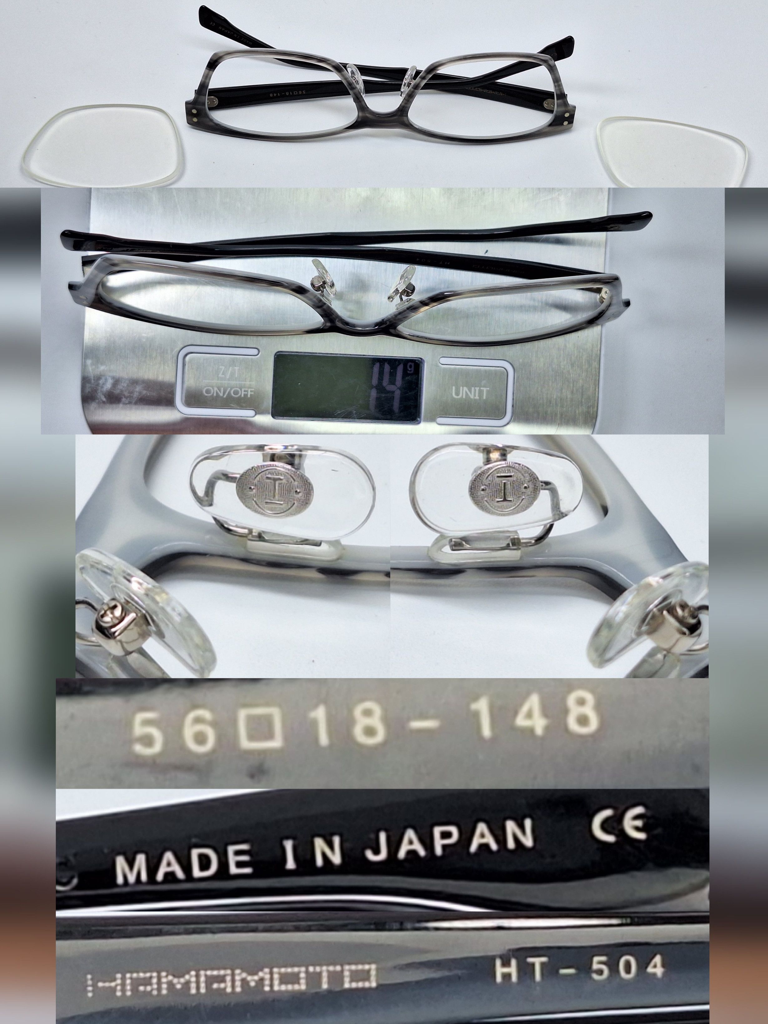 Other Hamamoto HT-504 Acetate Eyeglasses Vintage Frame Marble Size ONE SIZE - 9 Thumbnail