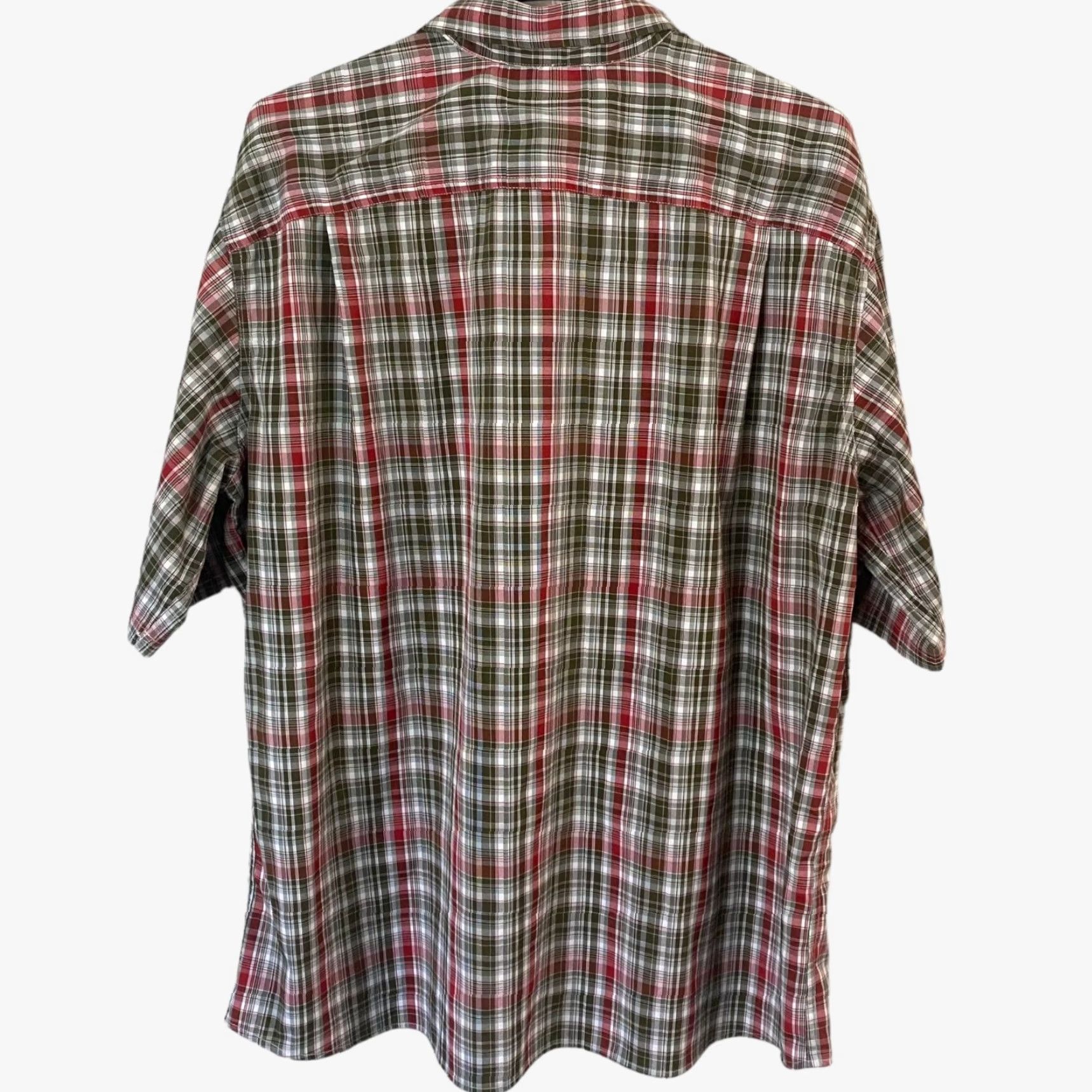 Eddie Bauer VINTAGE Eddie Bauer Travex Button Up Shirt Mens XL Red Plaid Short Sleeve Stretch Size US XL / EU 56 / 4 - 3 Thumbnail