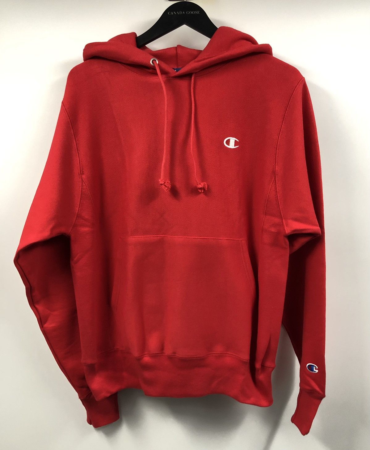 Champion Champion Reverse Weave Tiny Logo Red Hoodie Small Size US S / EU 44-46 / 1 - 1 Thumbnail