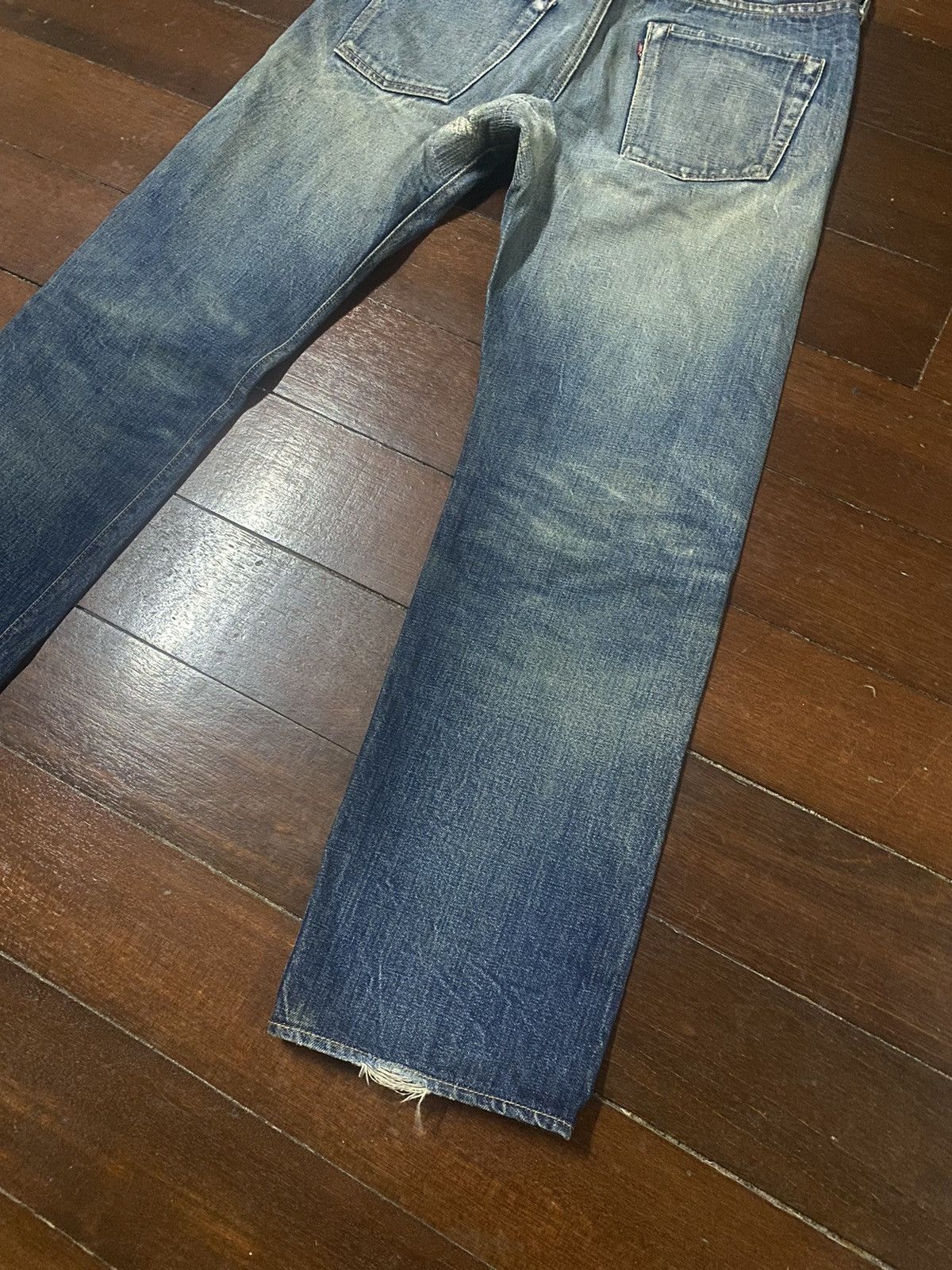 Denime Vintage DENIME JAPAN Distress Mud wash Selvedge Jeans Size US 34 / EU 50 - 11 Thumbnail