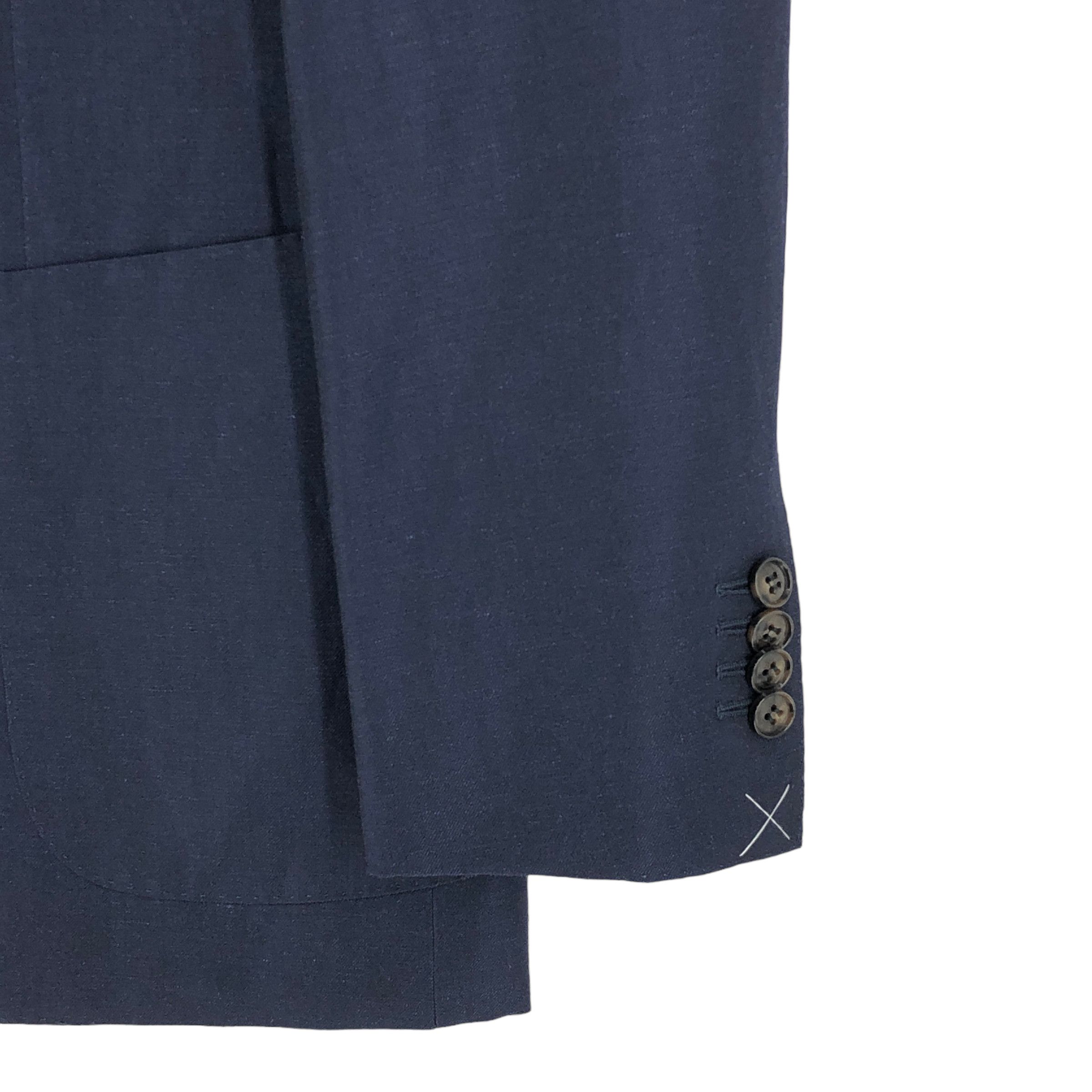 Suitsupply Havana Pleated Wool Linen Blazer Size EU:25; UK:40; US:40S Size 40S - 6 Thumbnail