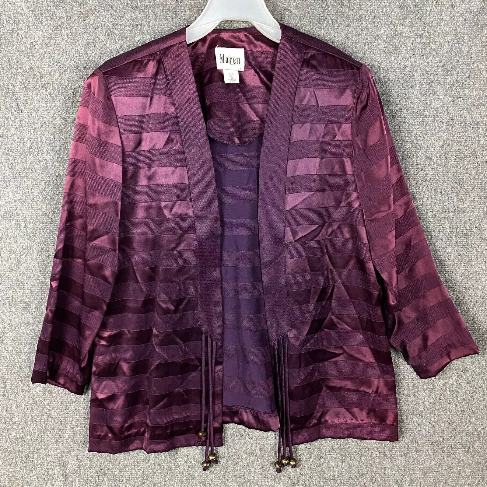 Vintage Vintage Maren Blazer Jacket Women's 12 Purple Acetate Blend Size XL / US 12-14 / IT 48-50 - 1 Thumbnail
