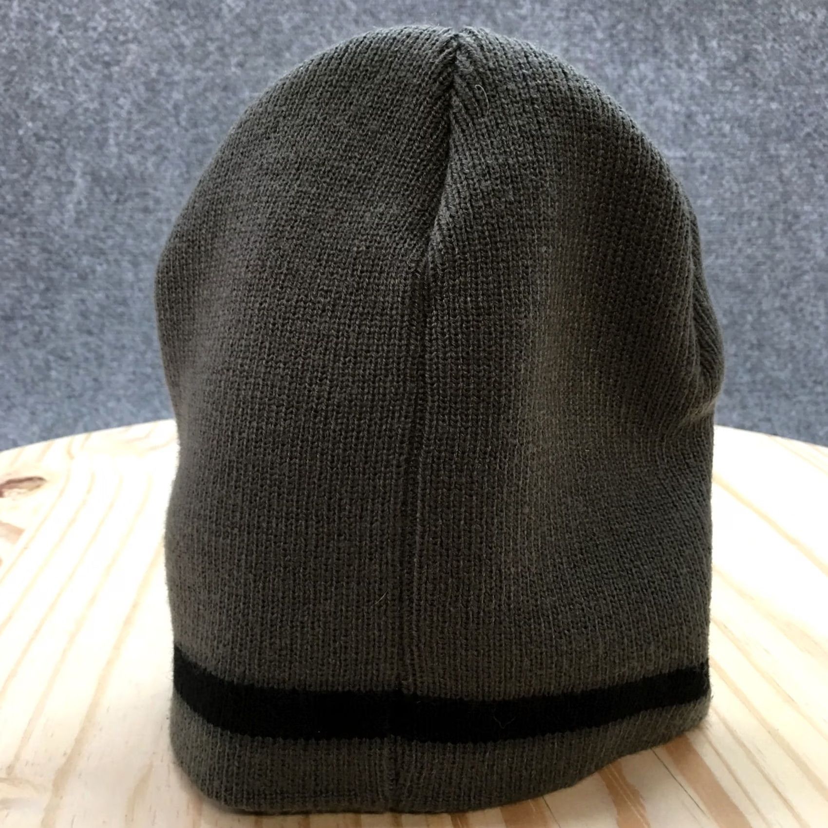 Vintage Columbia Sportswear Beanie Hat Mens Gray Black OS Adjustable Knitted Acrylic Size ONE SIZE - 5 Thumbnail