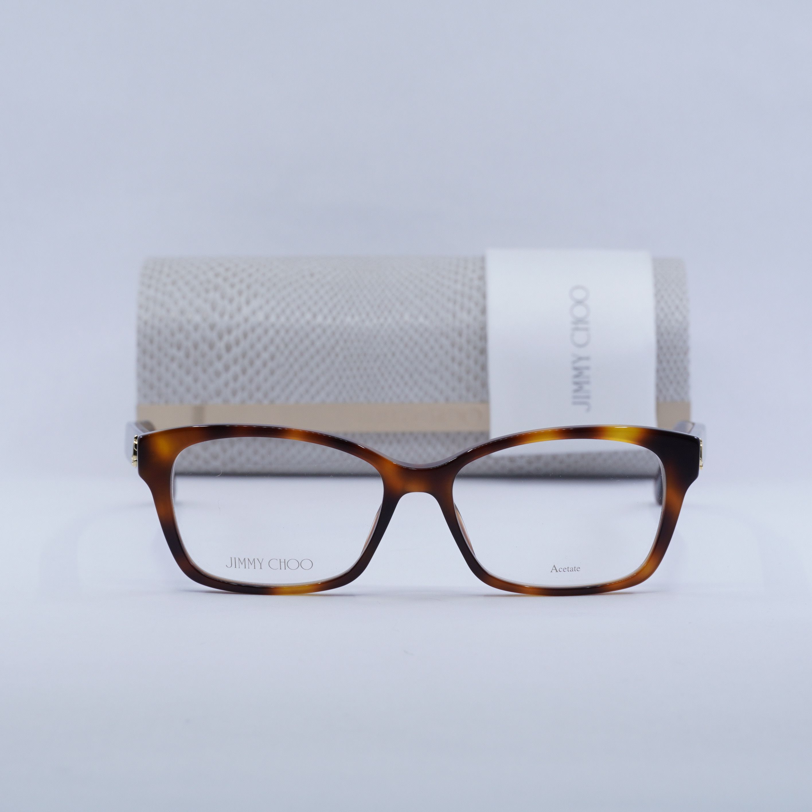 Jimmy Choo Jimmy Choo JC270 0086 00 Eyeglasses Havana 53mm Rectangle Size ONE SIZE - 4 Thumbnail