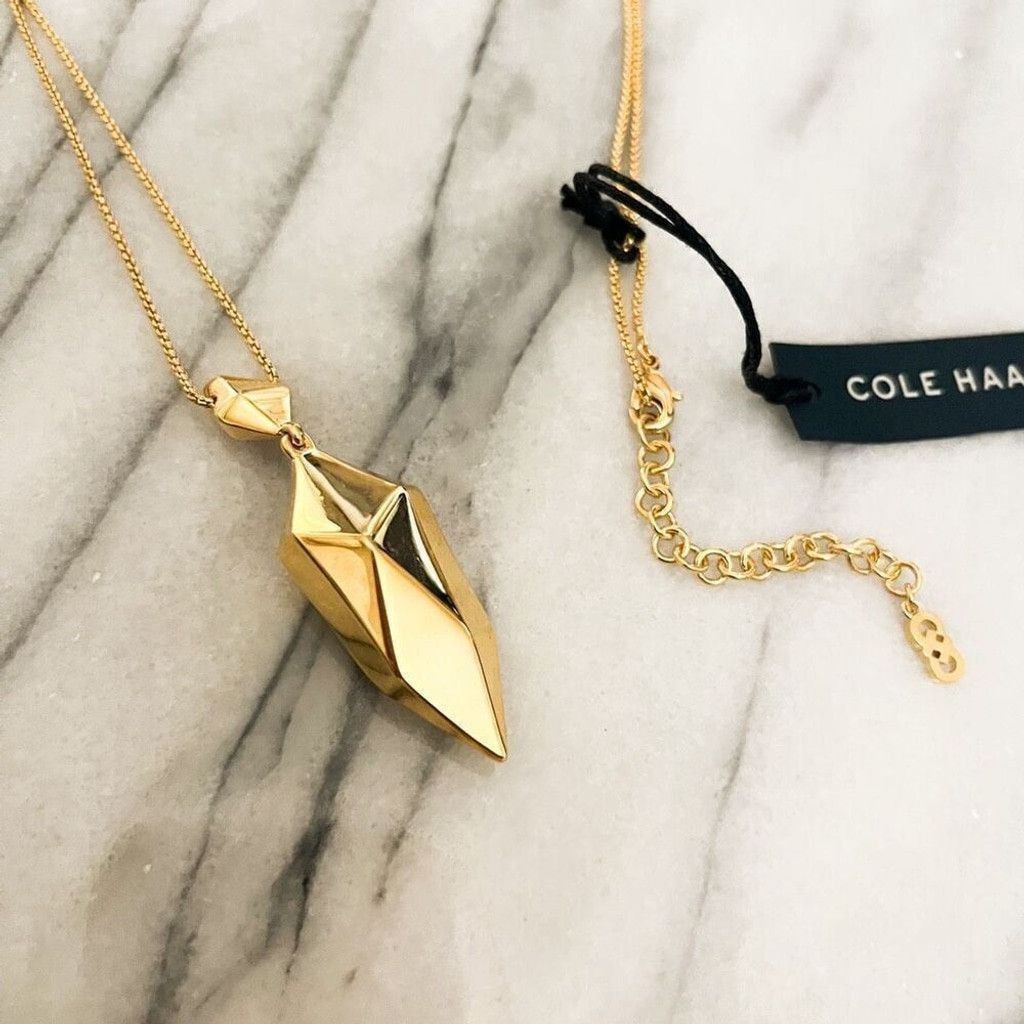 Cole Haan Cole Haan Geometric Gold Pendant Necklace Size ONE SIZE - 1 Thumbnail