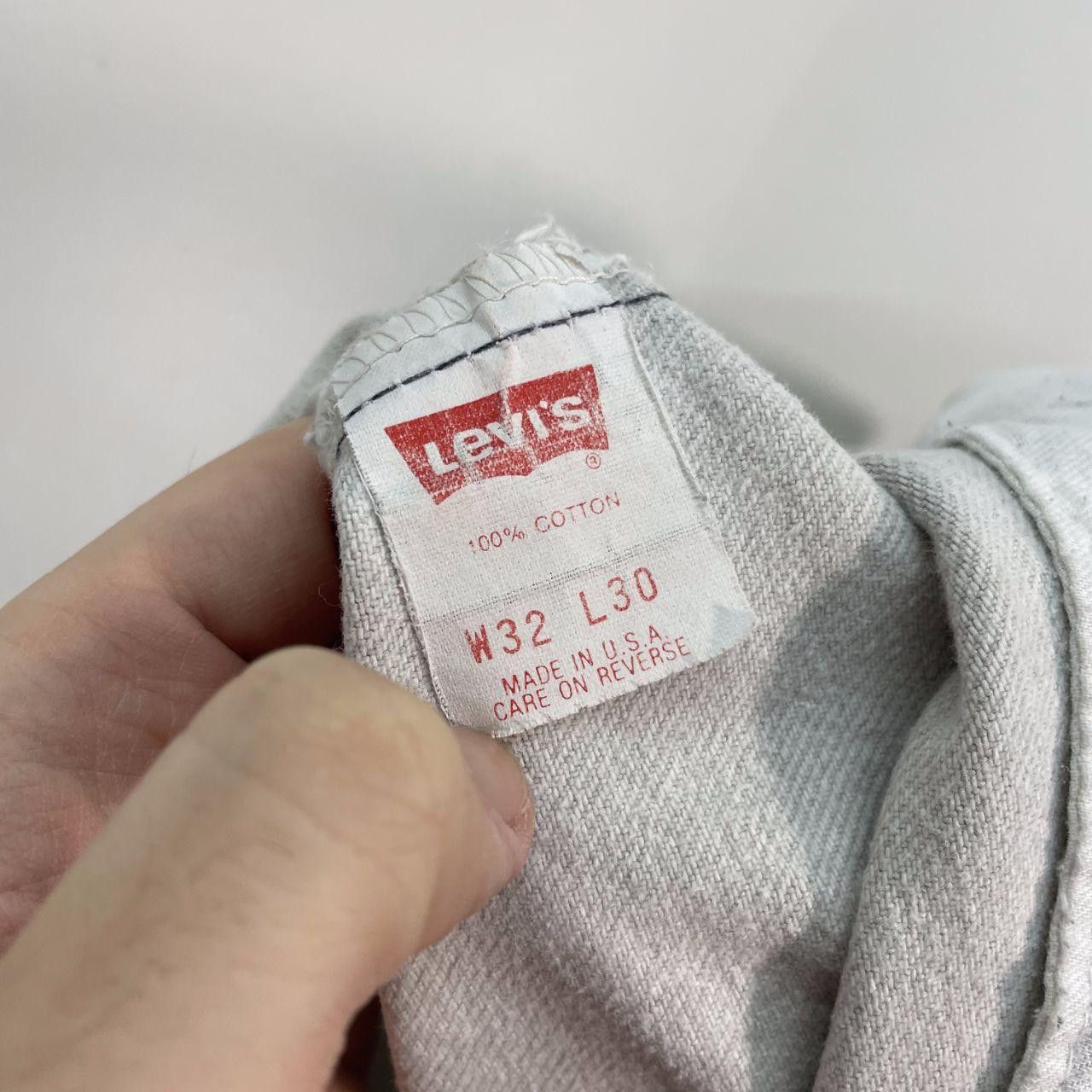 Levi's 90s White Levis Denim Shorts Size US 32 / EU 48 - 5 Thumbnail