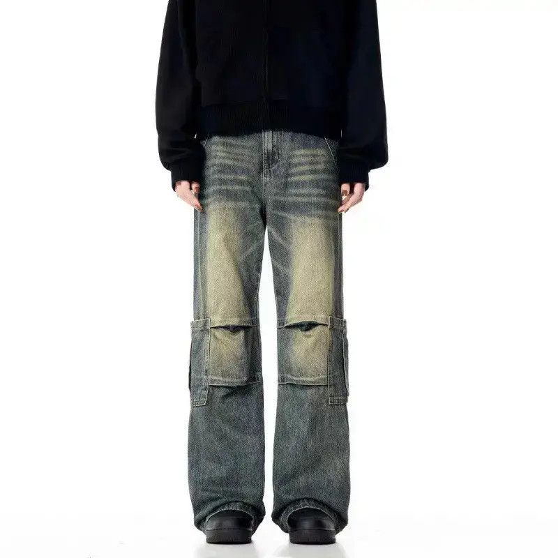 Japanese Brand Retro loose wide leg casual jeans Size US 32 / EU 48 - 6 Thumbnail
