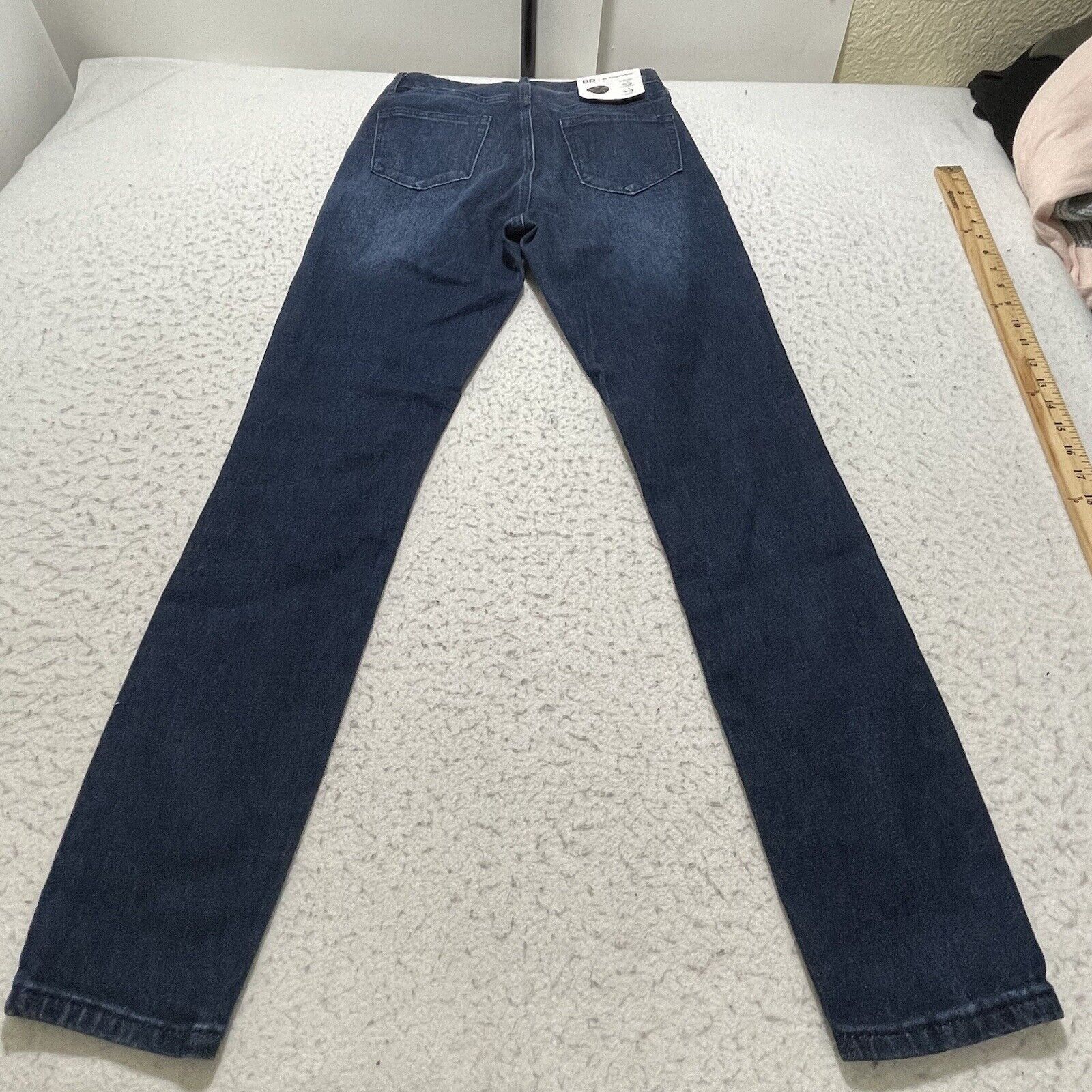 Nordstrom BP High-Rise Skinny Dark Wash Ankle Jeans Exposed Button Size 26" / US 2 / IT 38 - 4 Thumbnail