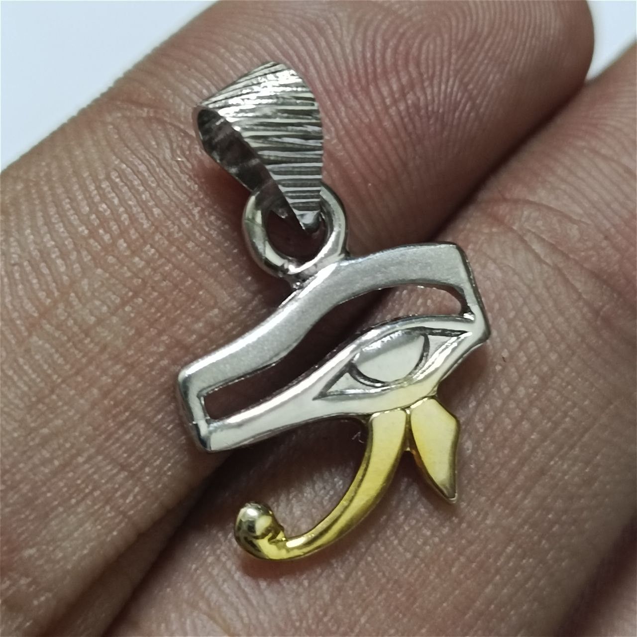 Sterling Silver handcrafted 925 silver Eye of Horus pendant Egyptian style Size ONE SIZE - 4 Thumbnail