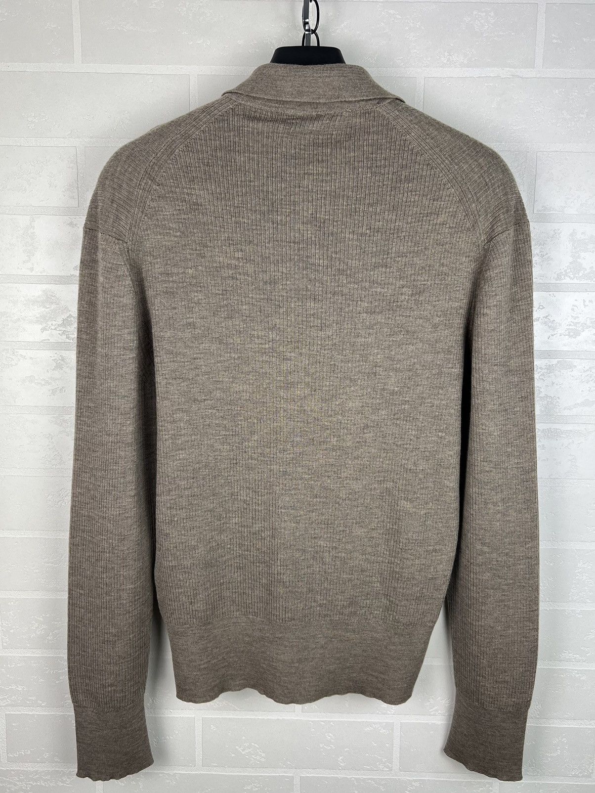 Tom Ford TOM FORD Sweater Polo Knit Ribbed Merino Wool Silk Cashmere Size US L / EU 52-54 / 3 - 14 Thumbnail