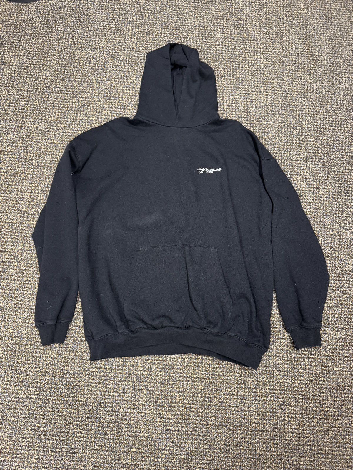 Balenciaga Balenciaga Logo Oversized Hoodie Size US XS / EU 42 / 0 - 1 Thumbnail