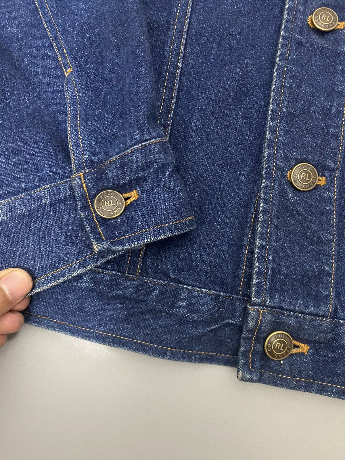 Ralph Lauren 💥American Flag💥Vintage Ralph Laurent Denim Jacket Size US M / EU 48-50 / 2 - 12 Thumbnail
