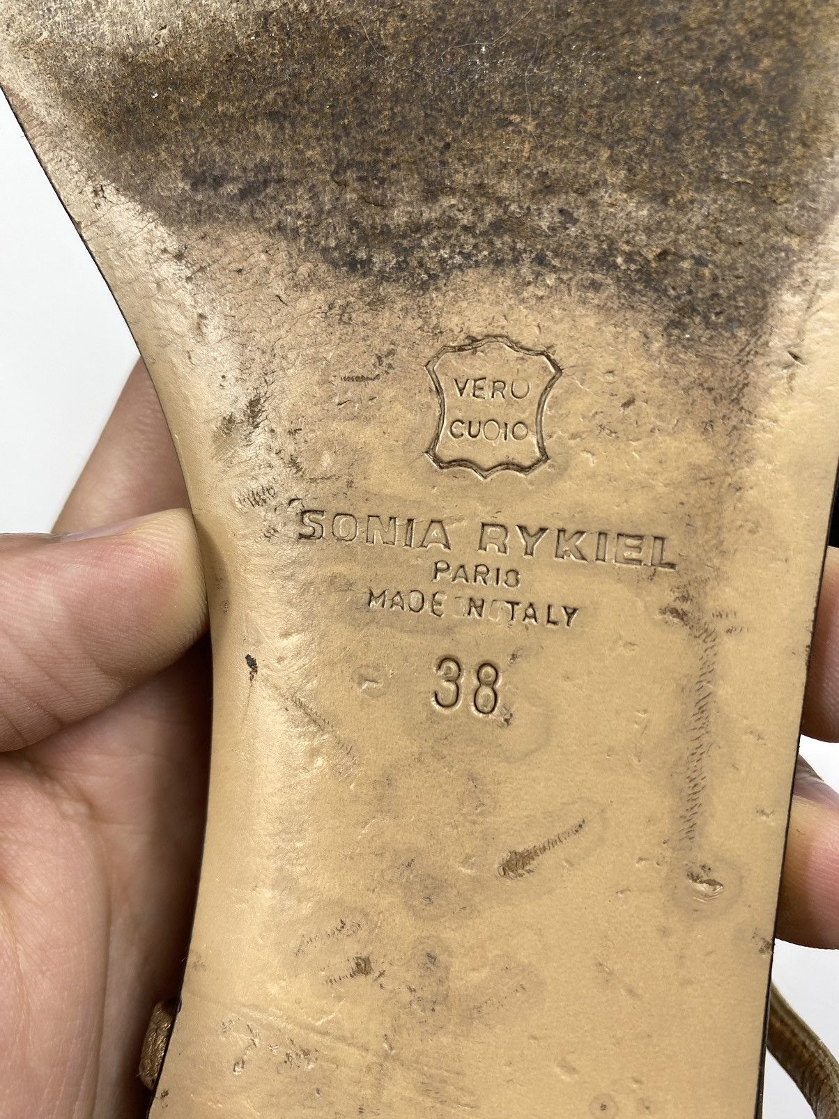 Sonia Rykiel × Vintage Sonia Rykiel Leather Sandals Size US 8 / IT 38 - 12 Thumbnail