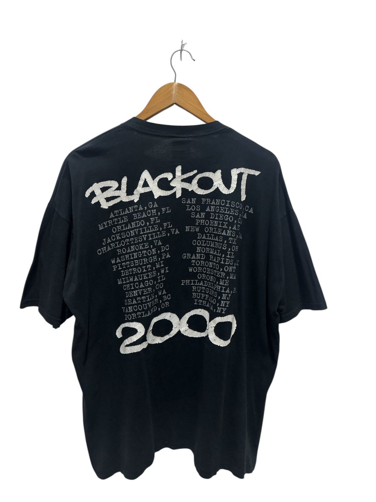 Rap Tees × Vintage × Wu-Tang Clan Vintage Y2K Methodman Redman Blackout Tour Glow In The Dark Size US XL / EU 56 / 4 - 2 Thumbnail