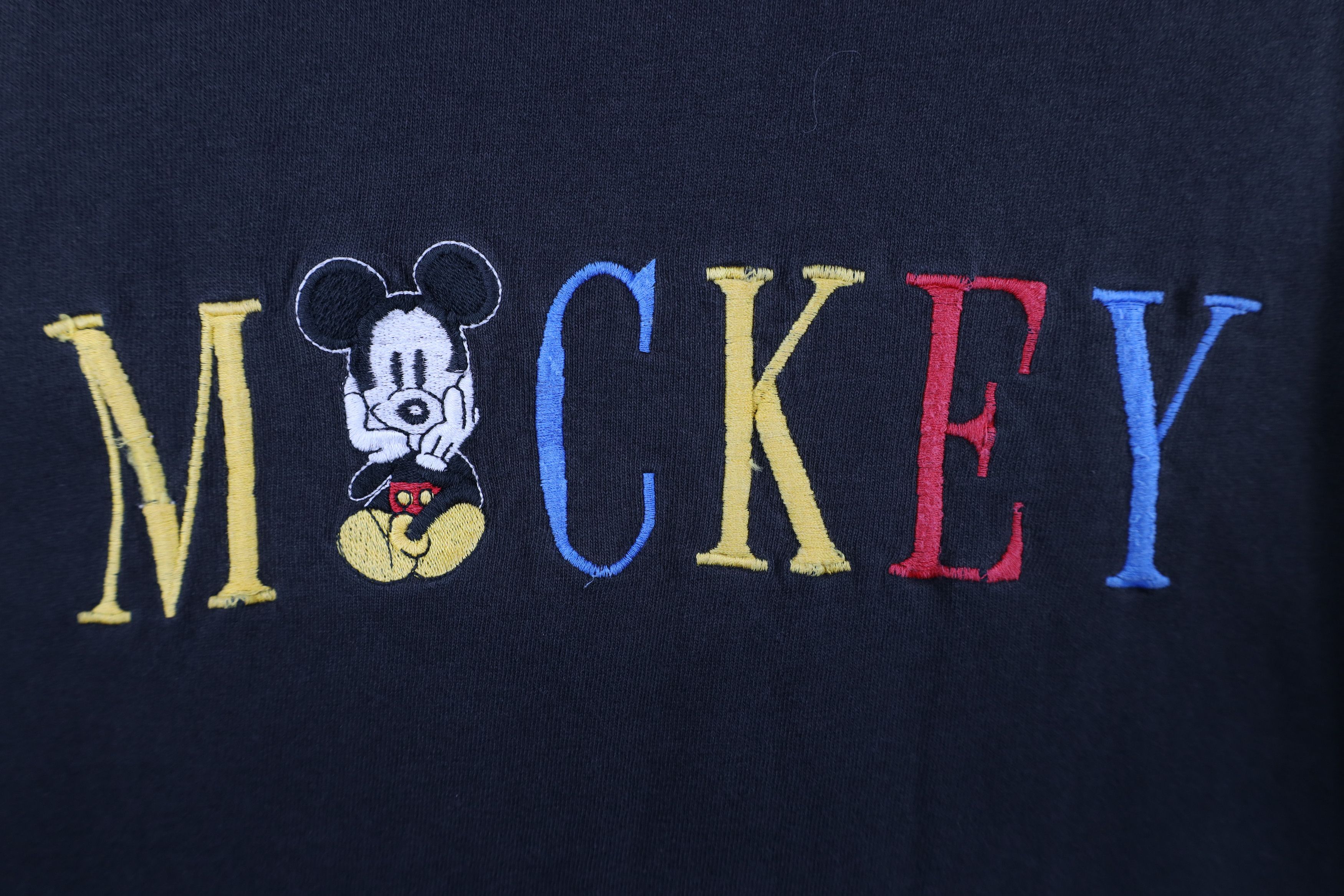 Disney Vintage 90s Disney Spell Out Mickey Mouse T-Shirt Black USA Size US XL / EU 56 / 4 - 4 Thumbnail