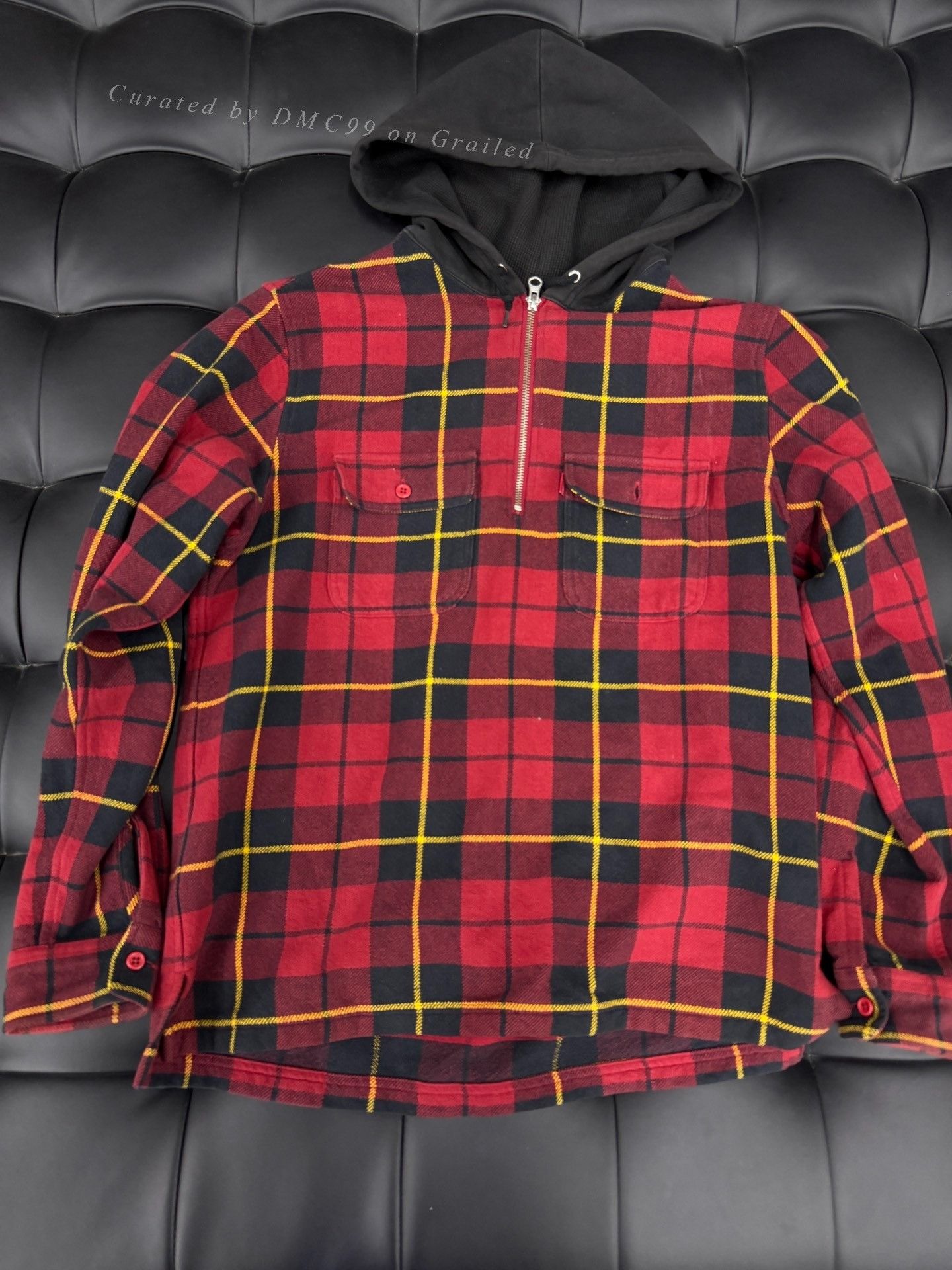 Supreme Supreme Half-Zip Plaid Hoodie Size US S / EU 44-46 / 1 - 1 Thumbnail