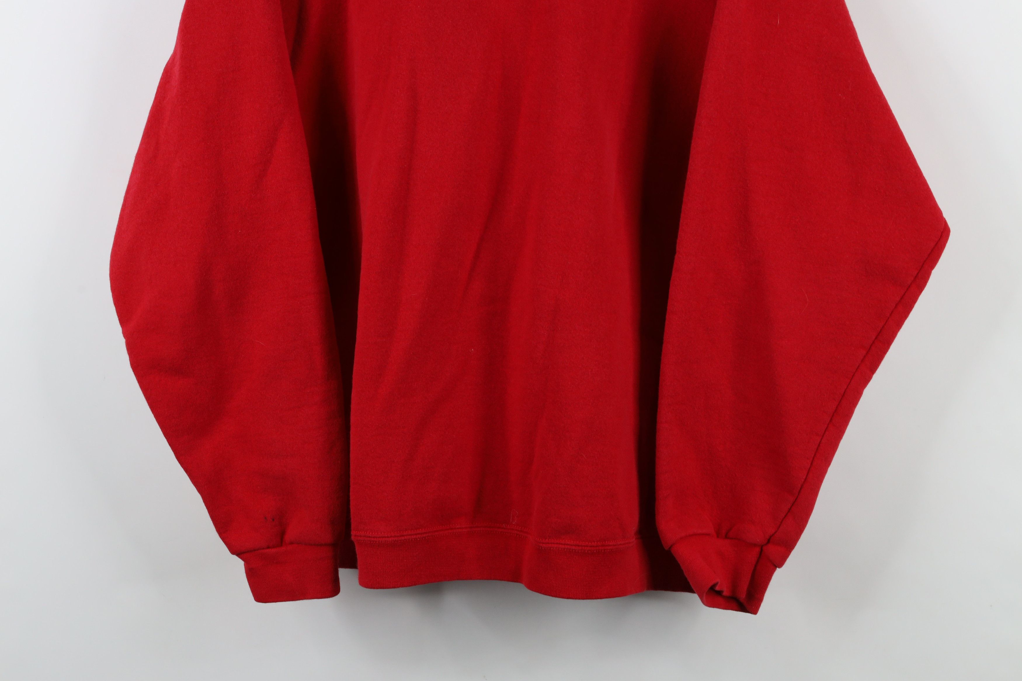 Vintage Vintage 90s Streetwear Heavyweight Crewneck Sweatshirt Red Size US L / EU 52-54 / 3 - 3 Thumbnail