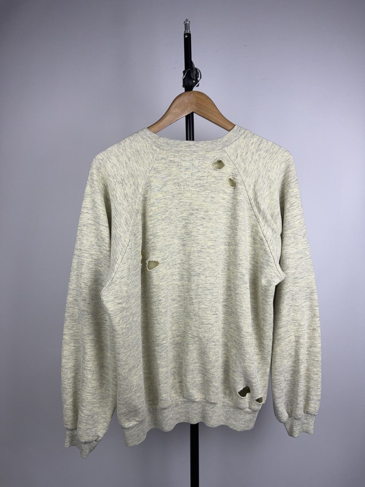 Japanese Brand Distressed Sweatshirt Switcher Grunge Crewneck Gray/Yellow Size US L / EU 52-54 / 3 - 11 Thumbnail