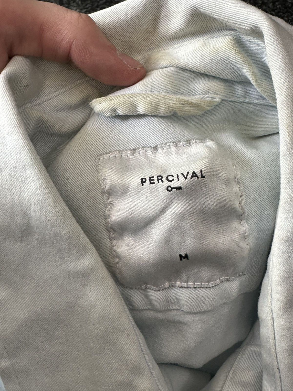Percival 🚨Percival Wellington Over Shirt rare luxury jacket light blu Size US M / EU 48-50 / 2 - 11 Thumbnail