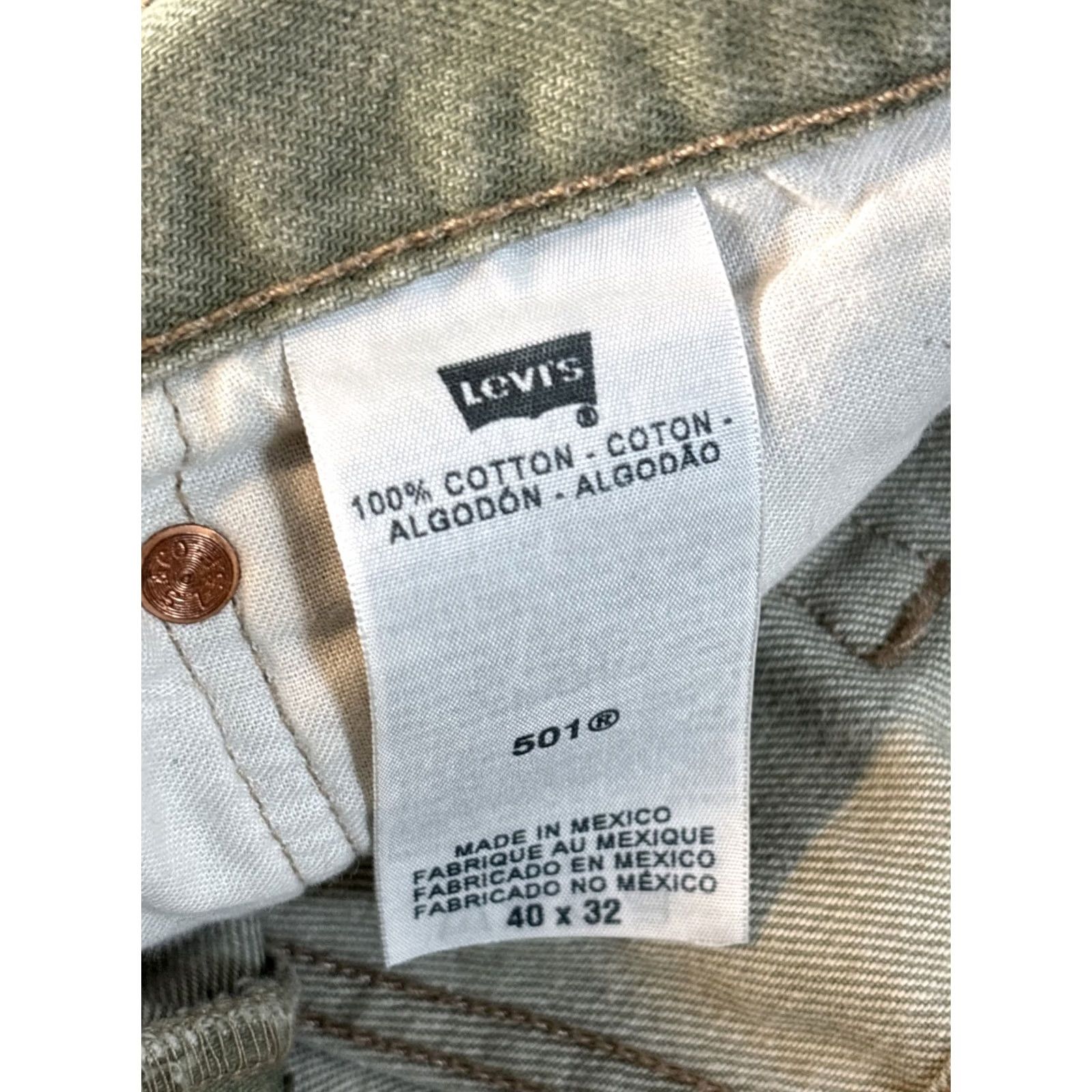 Levi's VINTAGE Levi's 501 Jeans Jeans Men 38x29 Beige Cotton 501 Series Straight Button Fly Denim 90s Cowboy USA Mens Size US 38 / EU 54 - 6 Thumbnail