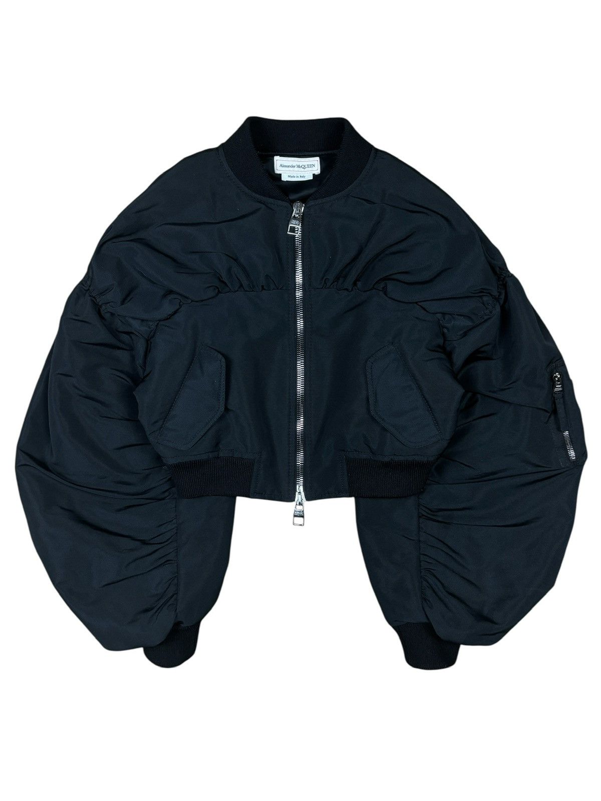 Alexander McQueen Alexander McQueen Cropped Balloon Sleeve Bomber Jacket Size M / US 6-8 / IT 42-44 - 1 Thumbnail