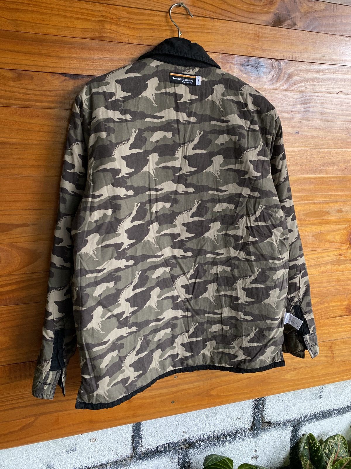 Vintage Town & Country Reversible Camouflage Jacket Black Surfwear Size US L / EU 52-54 / 3 - 15 Thumbnail