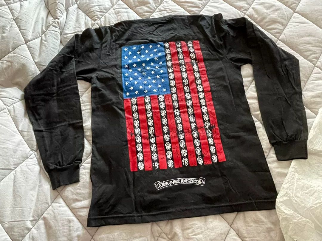 Chrome Hearts Chrome Hearts American Flag Long Sleeve | Grailed