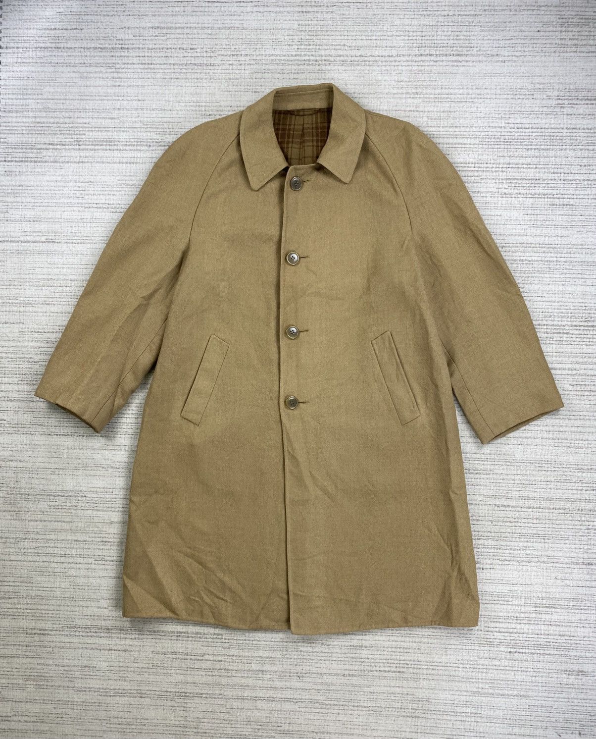 Brioni Vintage Brioni Roman Style Long Coat Wool Jacket Size US M / EU 48-50 / 2 - 1 Thumbnail