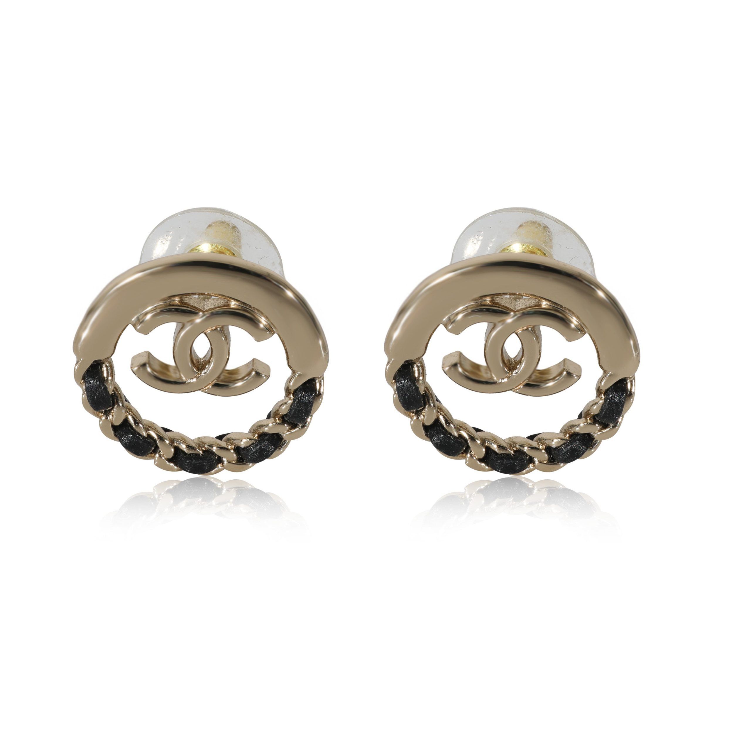 Chanel Chanel 2022 Chain & Leather CC Gold Plated Earring Size ONE SIZE - 1 Thumbnail
