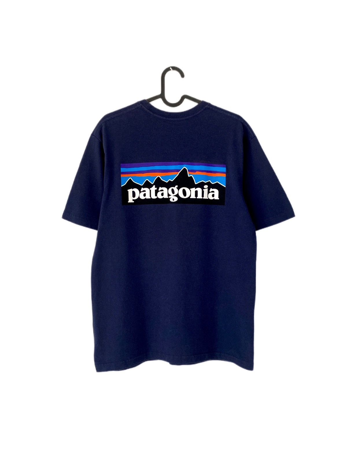 Patagonia × Vintage Patagonia Worn Wear Vintage Recycled Blue Navy T-Shirt Tee Size US M / EU 48-50 / 2 - 1 Thumbnail