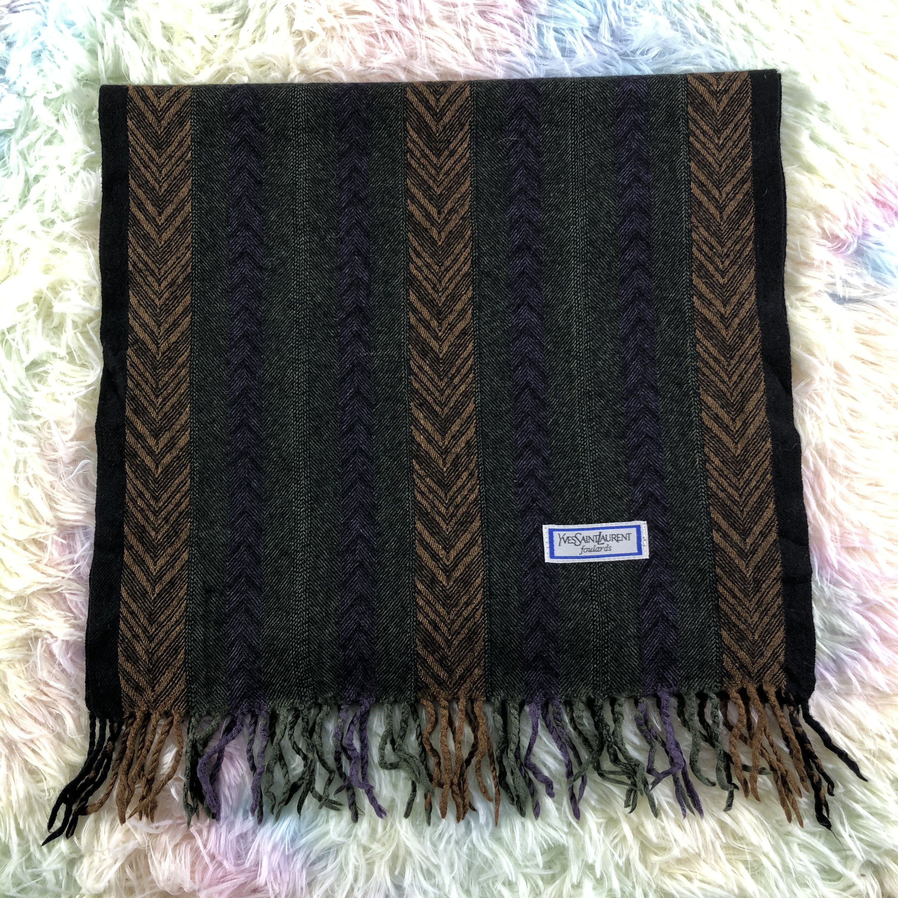 Vintage Yves Saint Laurent Scarf / Muffler / Neckwear - KM343 Size ONE SIZE - 2 Thumbnail