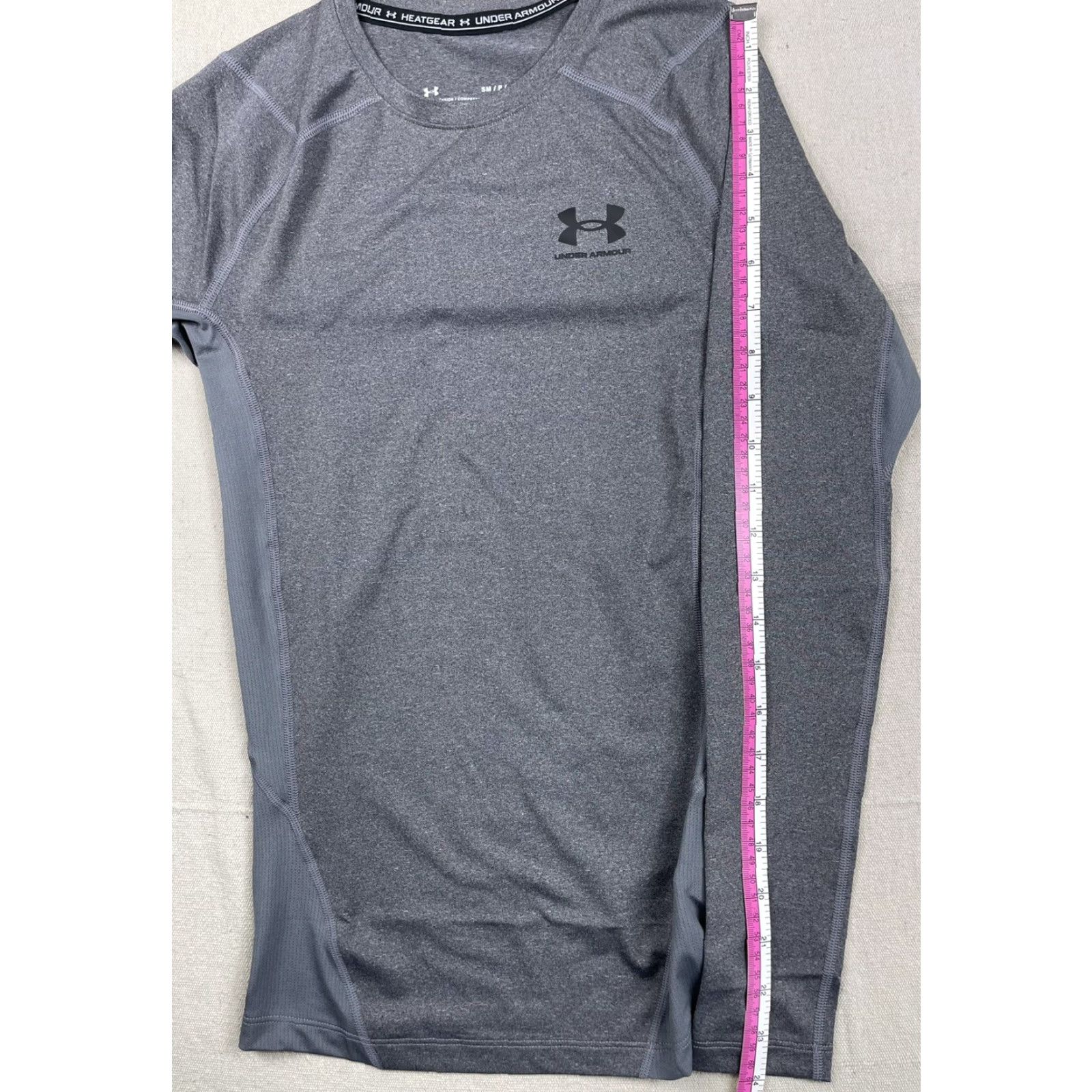 Under Armour Under Armour Mens Compression Long Sleeve Shirt Heatgear Sz S Small Gray Logo Crew Neck T-Shirt Size US S / EU 44-46 / 1 - 7 Thumbnail