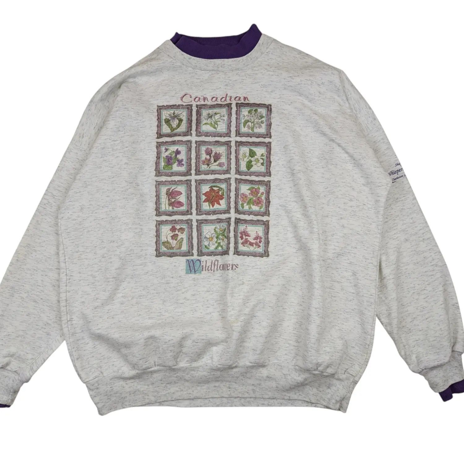 Vintage Vintage 90's CANADIAN Wildflowers Jumper Sweatshirt Size US XL / EU 56 / 4 - 3 Thumbnail