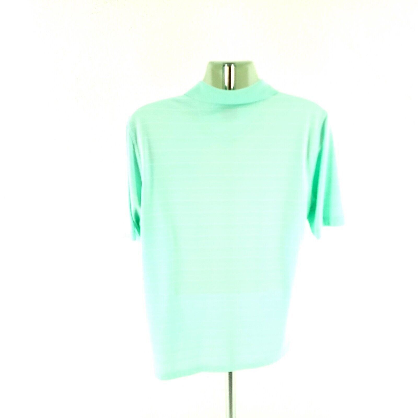 Greg Norman Greg Norman Large Play Dry Seafoam Green Striped Collared Po Size US L / EU 52-54 / 3 - 5 Thumbnail