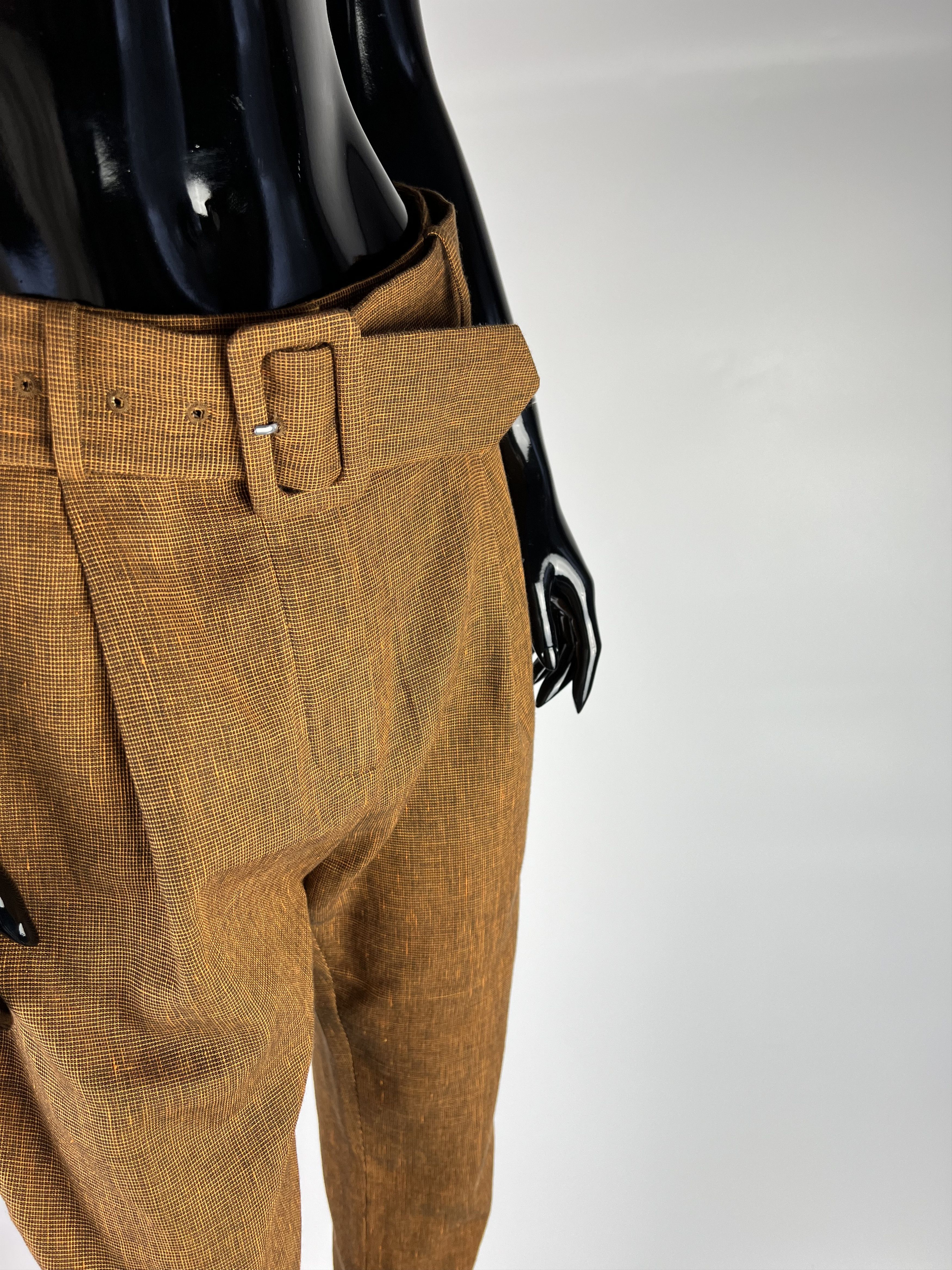 Other Uterque Linen Cotton Belted Pants Size 28/M Size 28" / US 6 / IT 42 - 5 Thumbnail