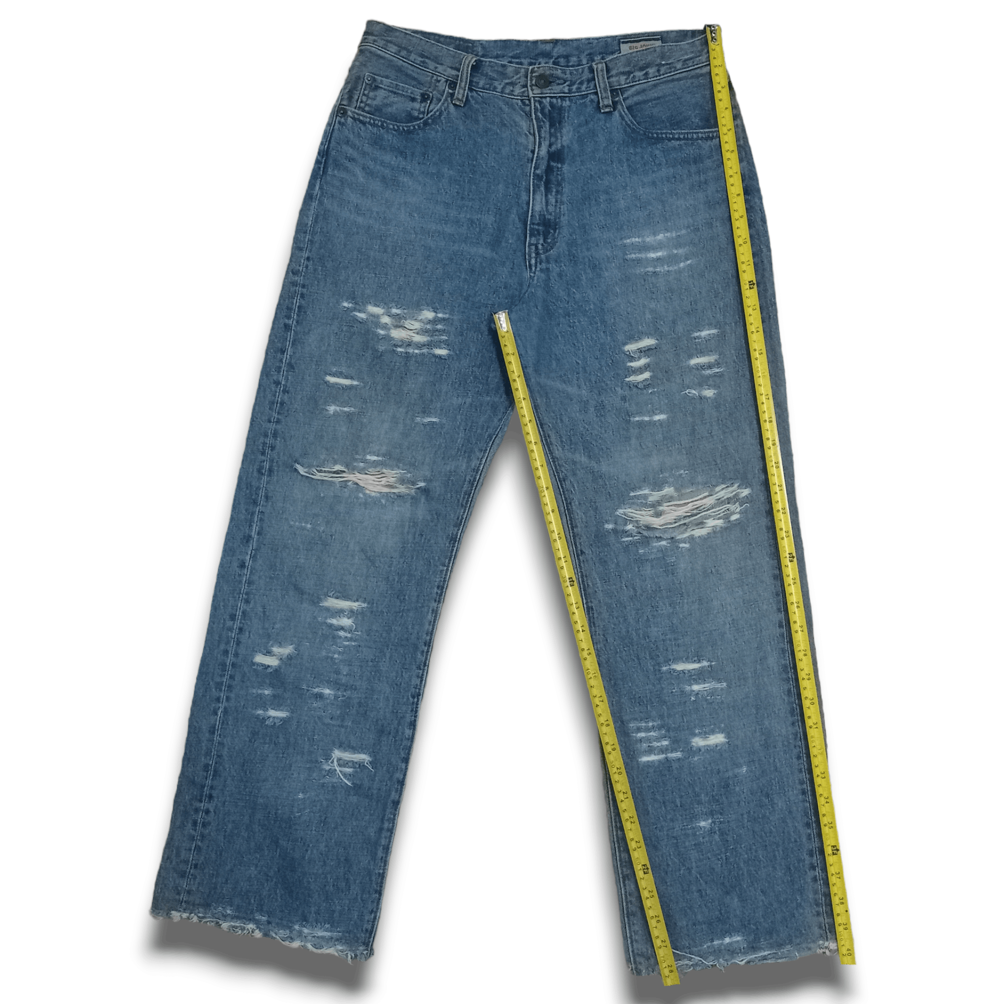 Big John × Japanese Brand Vintage Japanese Brand Blue Wash Distressed Baggy Jeans Size US 32 / EU 48 - 11 Thumbnail