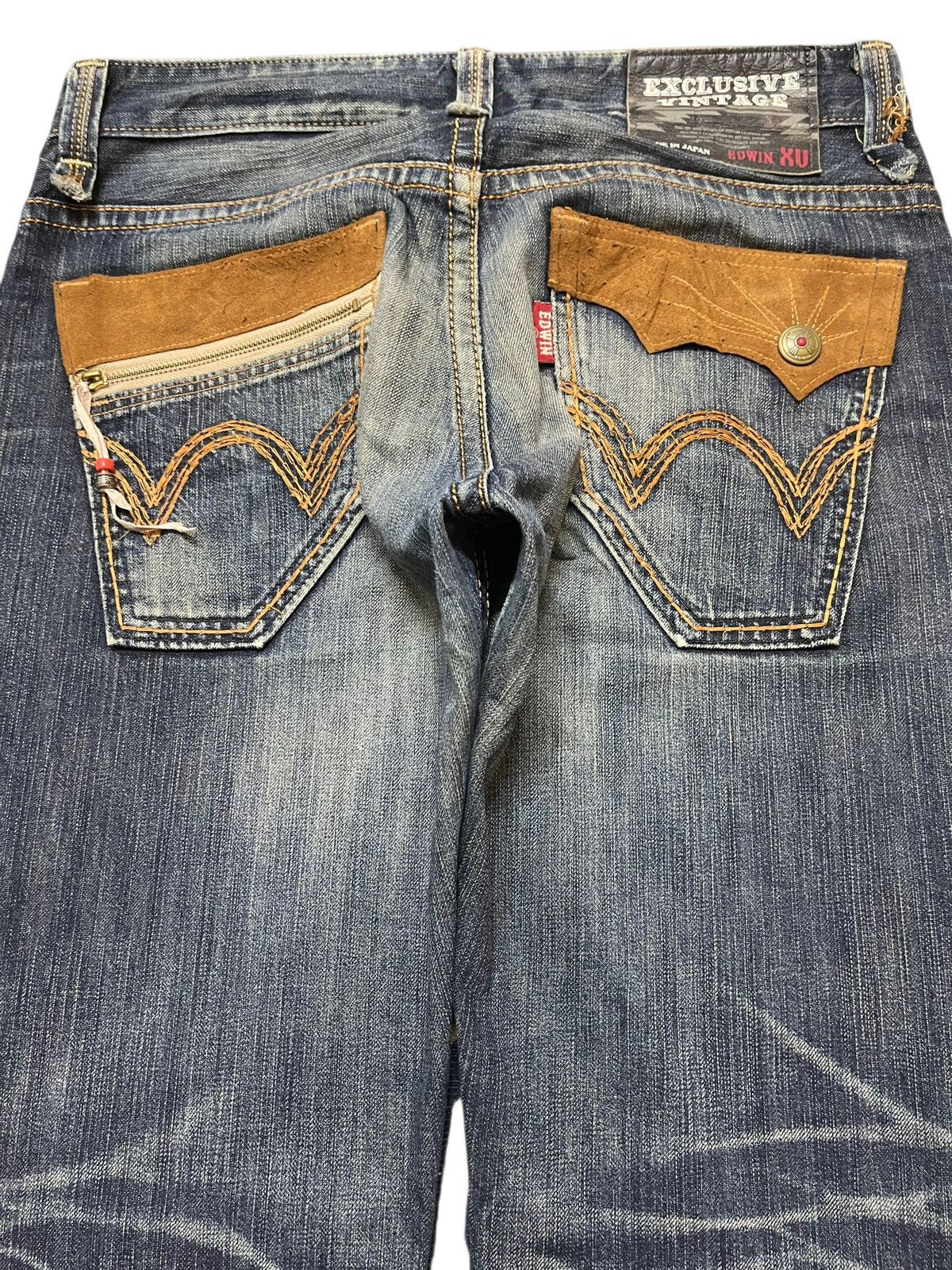 Edwin Japan XV Exclusive Vintage Mud Wash Distressed Jeans