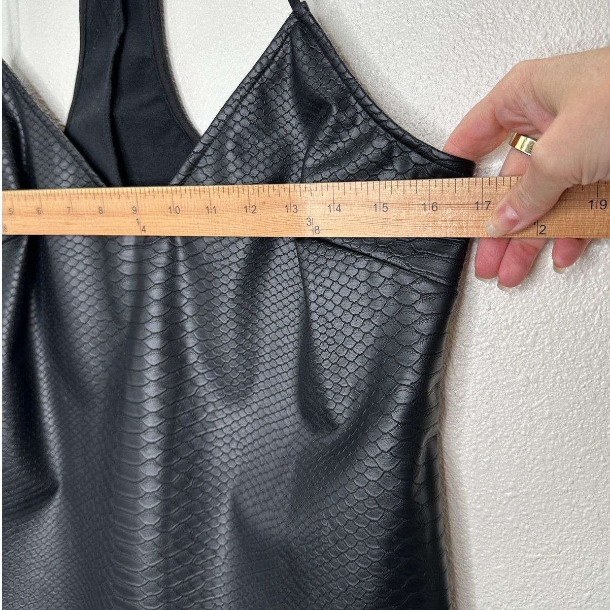 Other Lavender Brown Black Faux Leather Snakeprint VNeck Tank Top Size L / US 10 / IT 46 - 8 Thumbnail