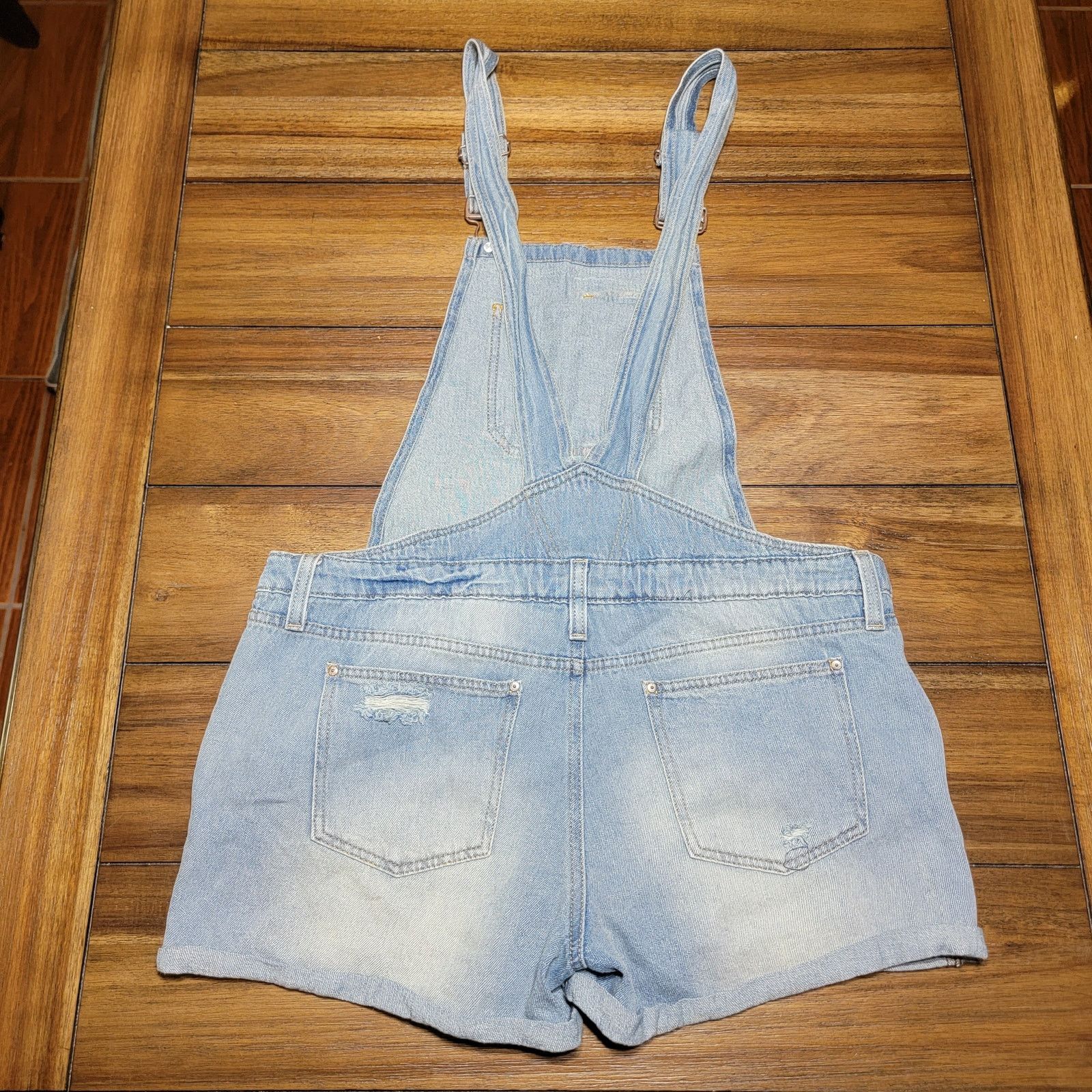 Other l.e.i. Junior Denim Shorts Overalls - Size Junior Large Size 38" / US 16 / IT 52 - 3 Thumbnail