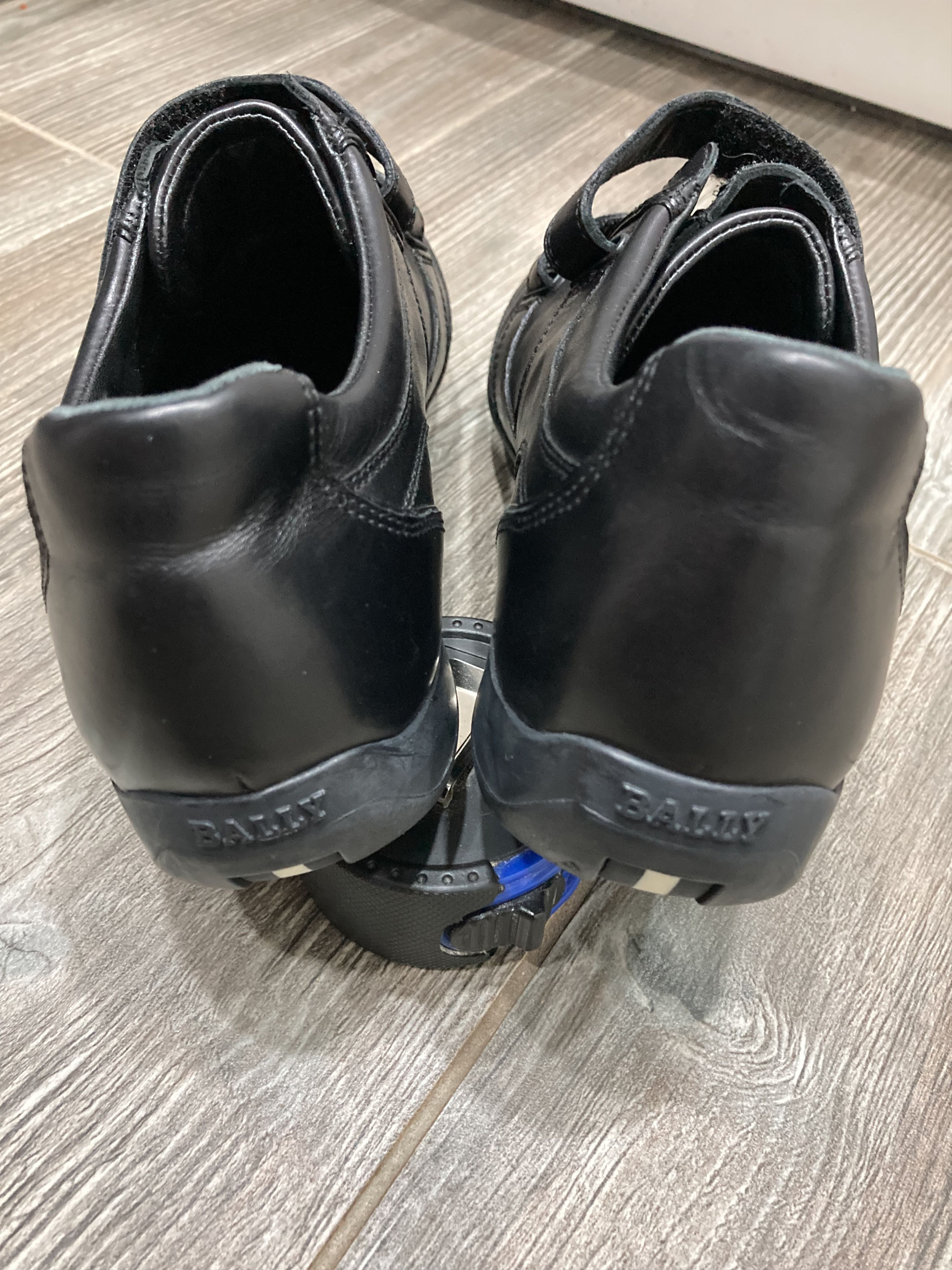 Bally Bally black leather low top sneakers with two straps across Size US 8 / IT 38 - 6 Thumbnail